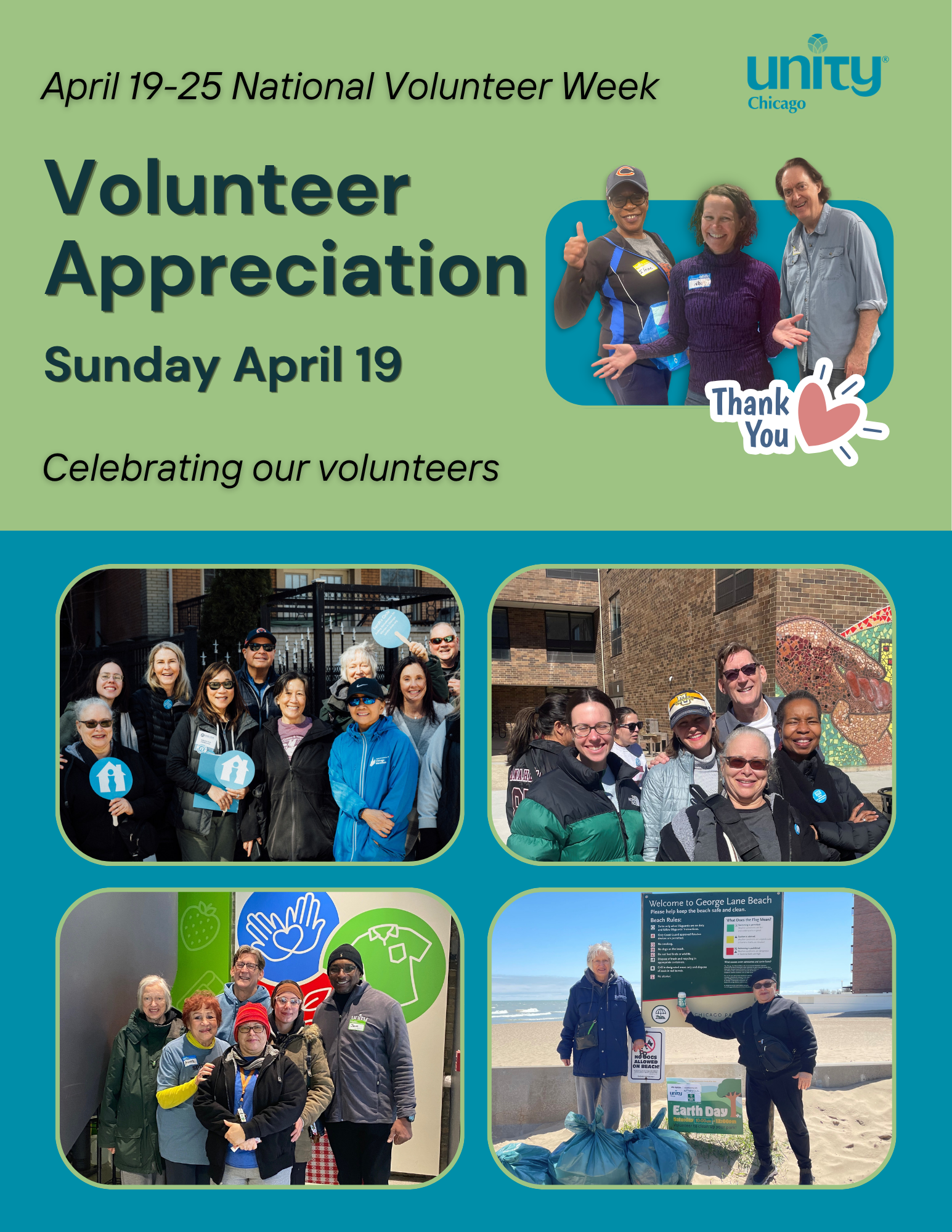 Volunteer Appreciation on April 19