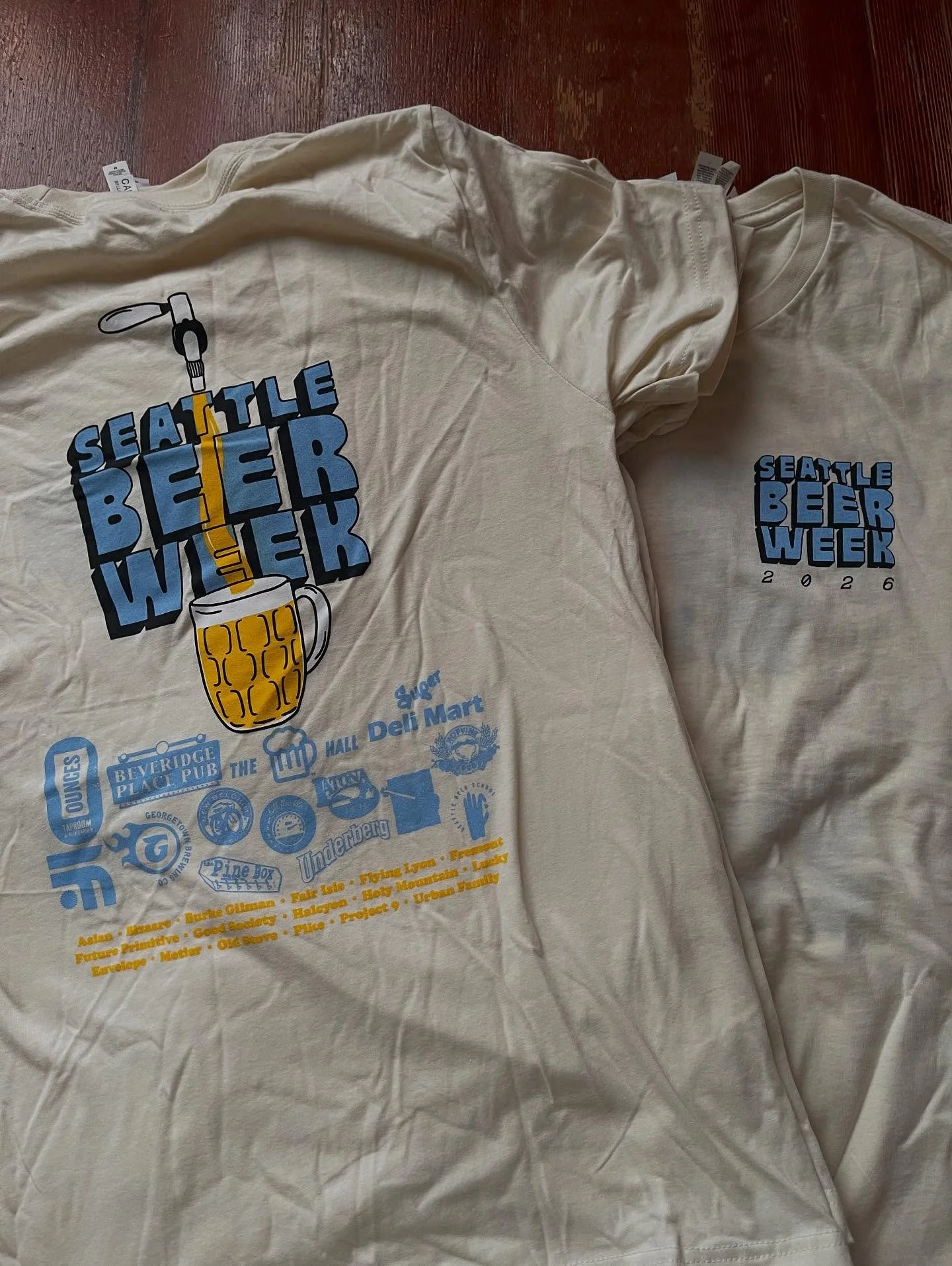 Find us at @fastfashionbeer tonight and purchase the 2026 Seattle Beer Week Shirt!