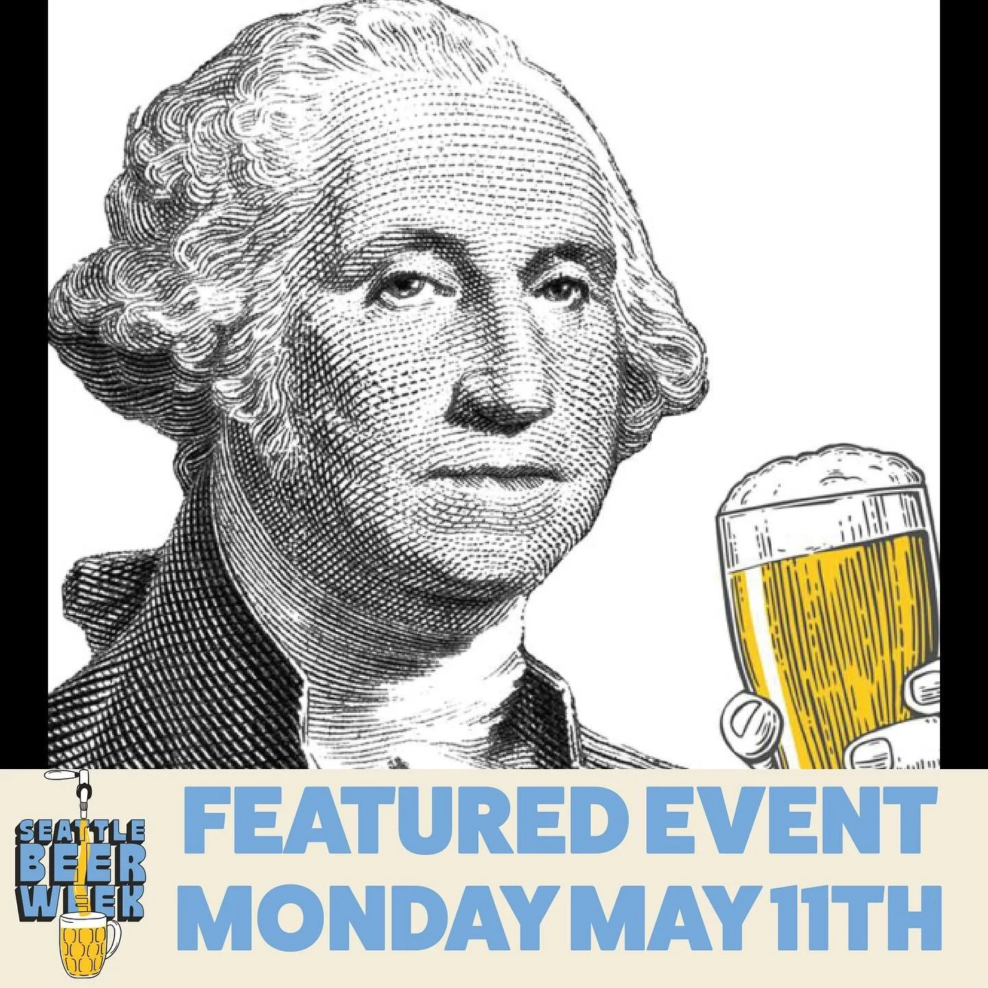 Featured events for Monday May 12th include, This Is Washington Dammit! @bppub (Beverage Place Pub) featuring 30 beers from 30 Washington breweries. All 5$ pints, all day, all night. 

Have some beer merch you don&rsquo;t wear anymore? Head to @fastf