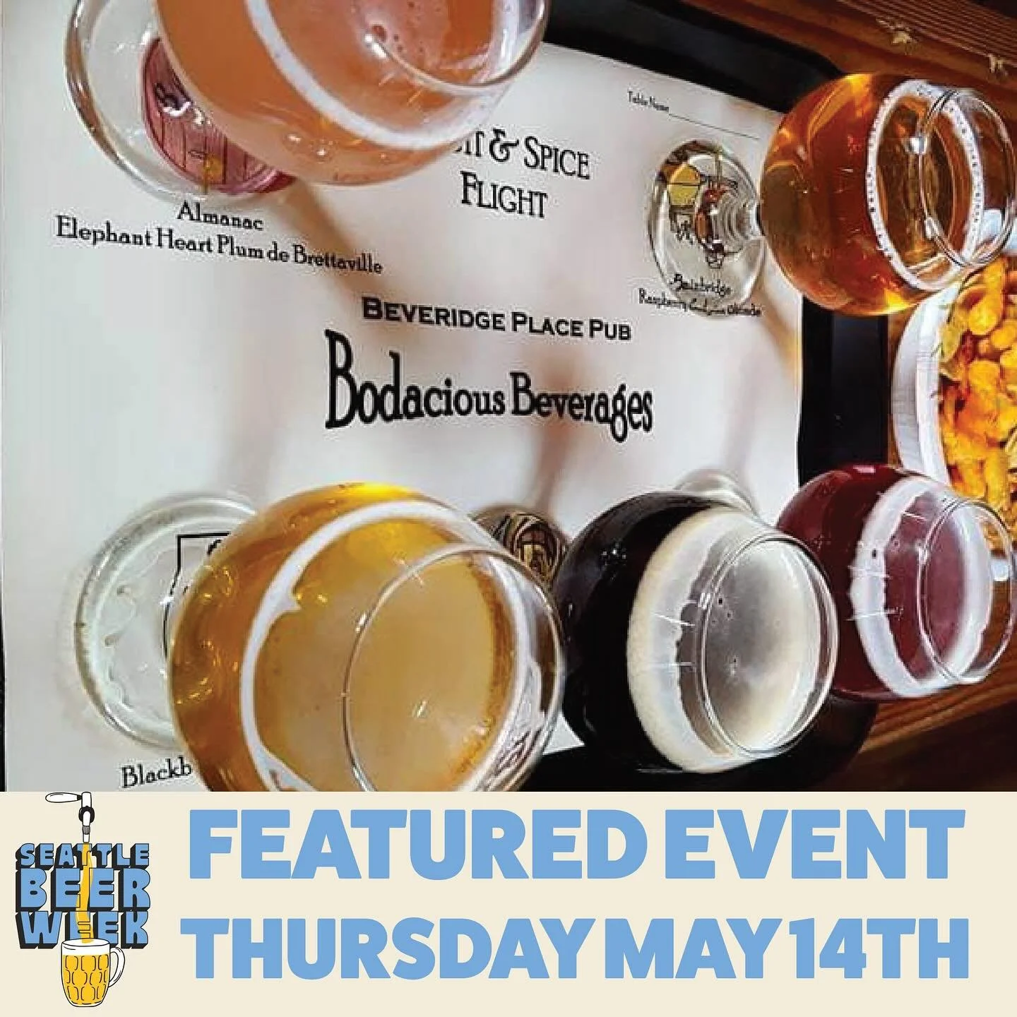 There&rsquo;s a lot of Featured Events for today, Thursday May 14th !

Drink Rare and unusual brews at Beveridge Place Pub @bppub starting at 3pm today. Barrel Aged, sour, hoppy beers and more!

Back by popular demand is @superdeli_mart Bulgogi Sub S