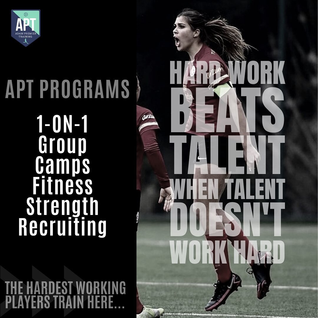 APT Programs:
Specialized.
Focused.
Detailed.
Hard work.
.
.
.
.
.
#adampremiertraining #apt #findyourtouch #findyourbalance #findyourconfidence #soccer #football #training #strength #fitness #collegerecruiting #mlsnext #ncaa #ncaasoccer