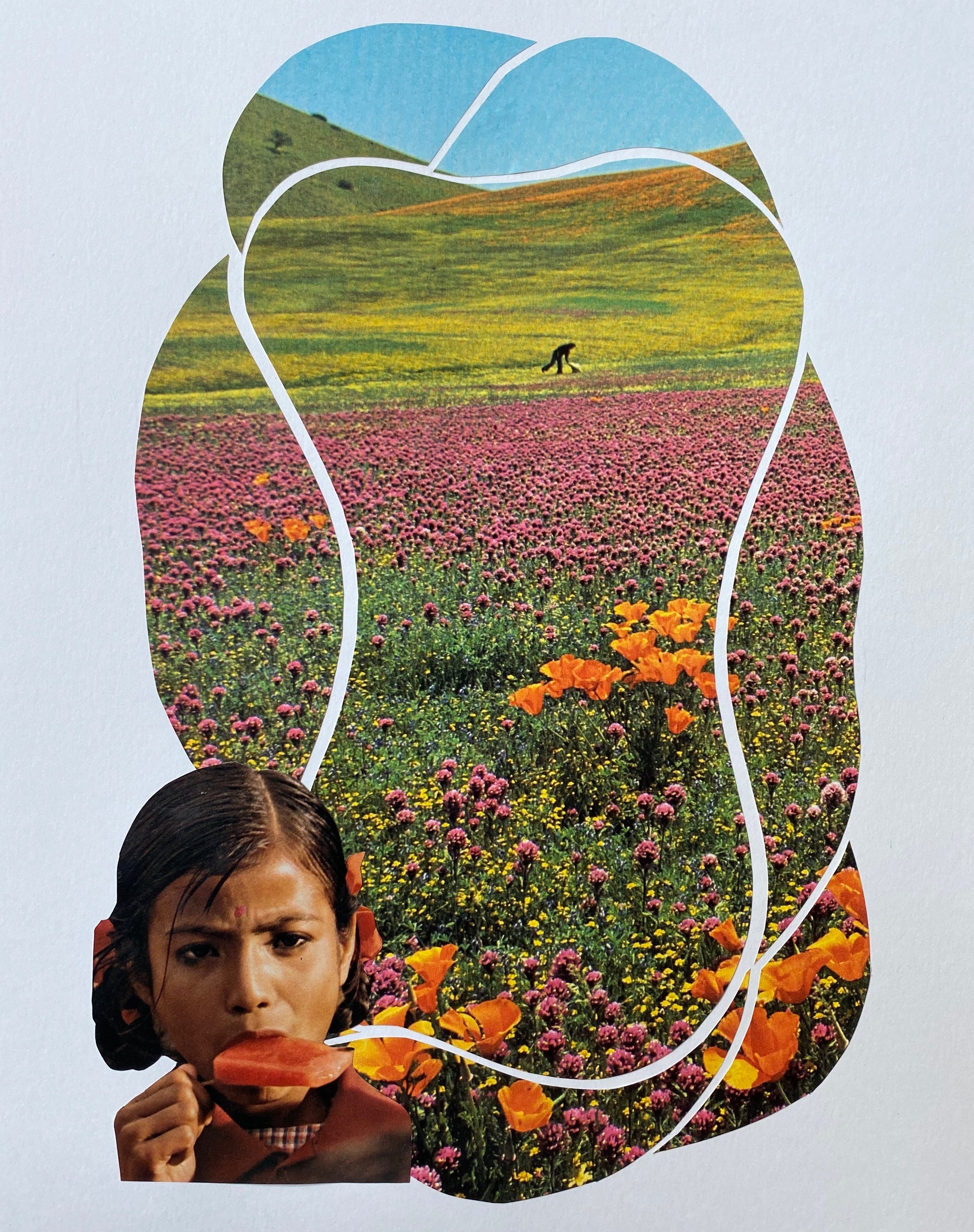   Beauty  2020  Analog collage, 12x9 inches 