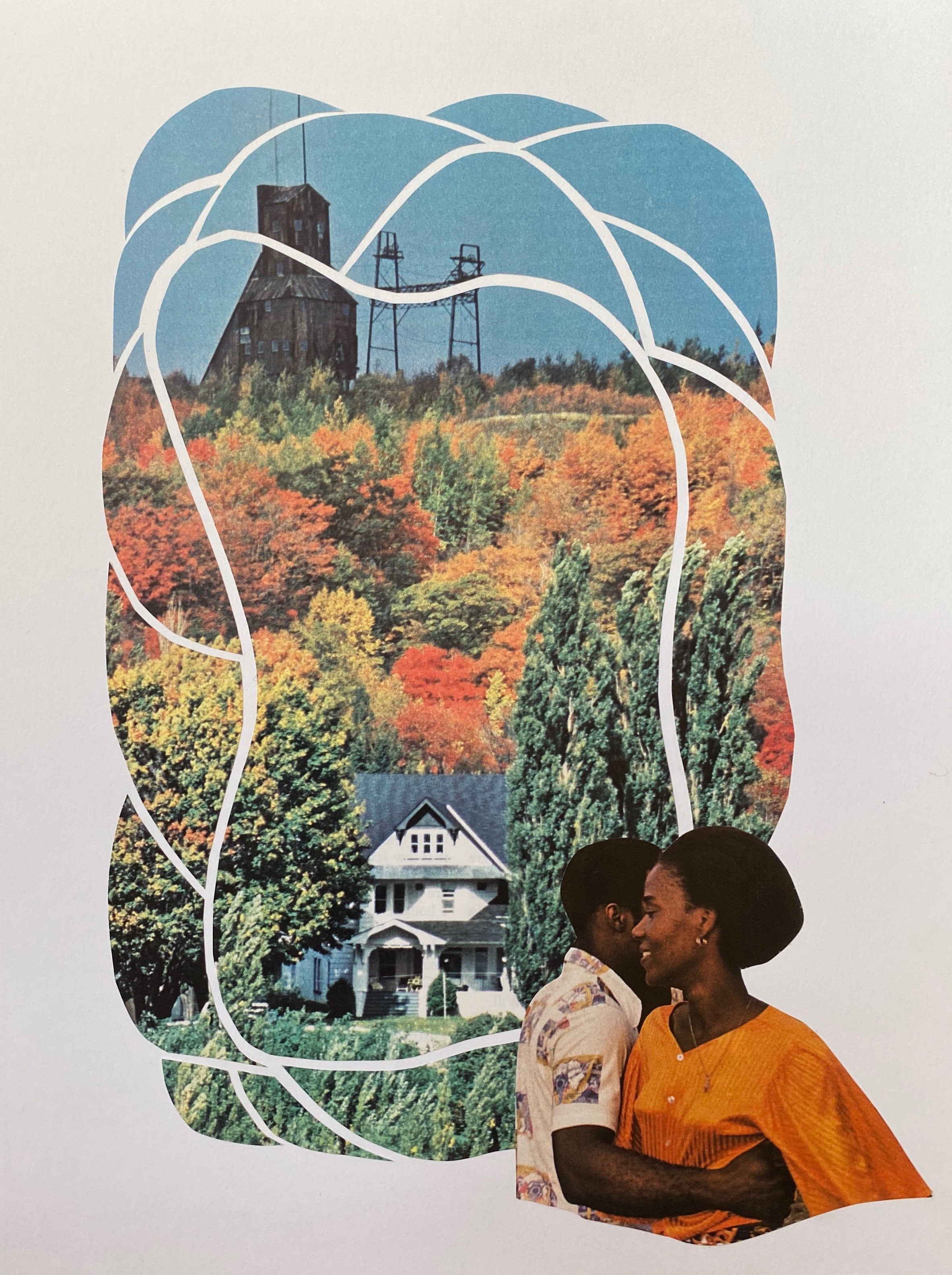   Lovely  2020  Analog collage, 12x9 inches 