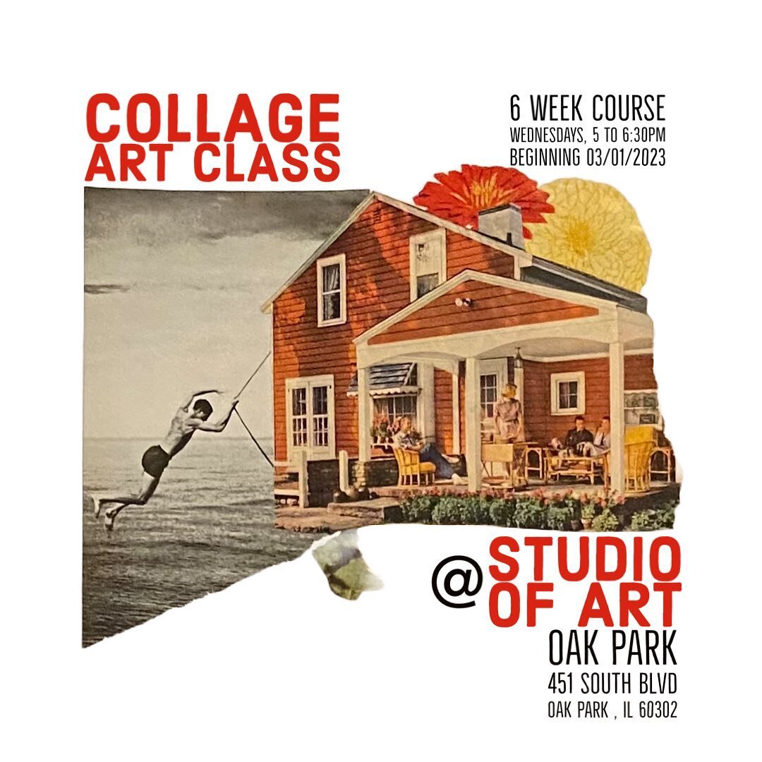Hello, friends!!! After a few scheduling changes, the collage class is back on with a new start date, day of the week and time!

I am teaching a 6 week collage class at @studio_of_art_oak_park_ ! Starts Wednesday March 1st at 5pm. We will be explorin