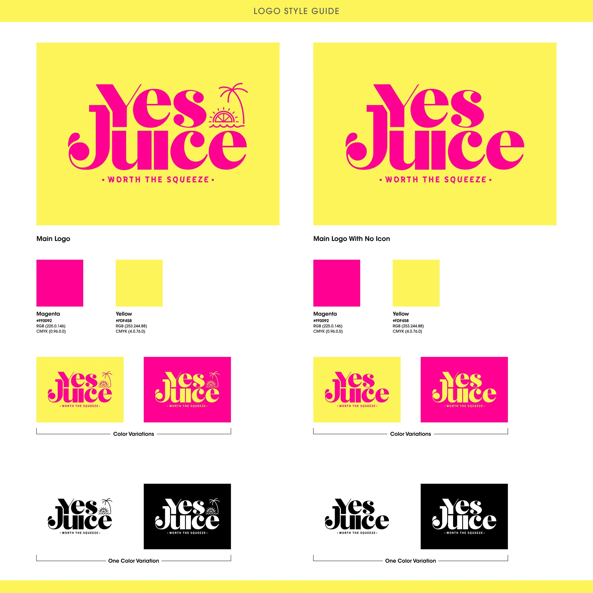 YES JUICE BRANDING