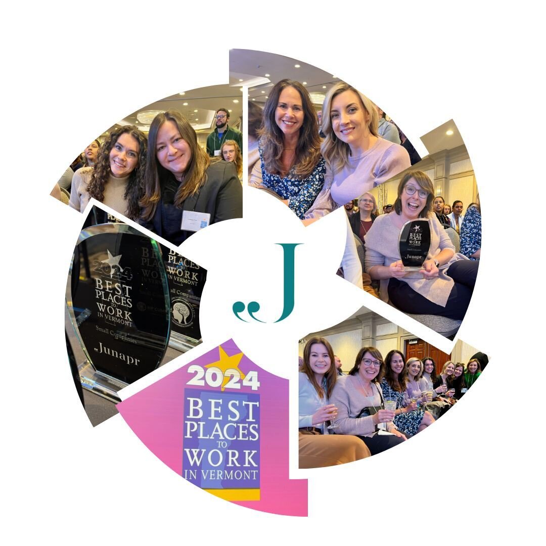 Celebrating milestones at @junaprcommunications! Ranked #26 among the Best Places to Work by @vermontbiz. Cheers to nearly five fruitful years and to many more ahead. We're only getting warmed up! #officepride #teamwork