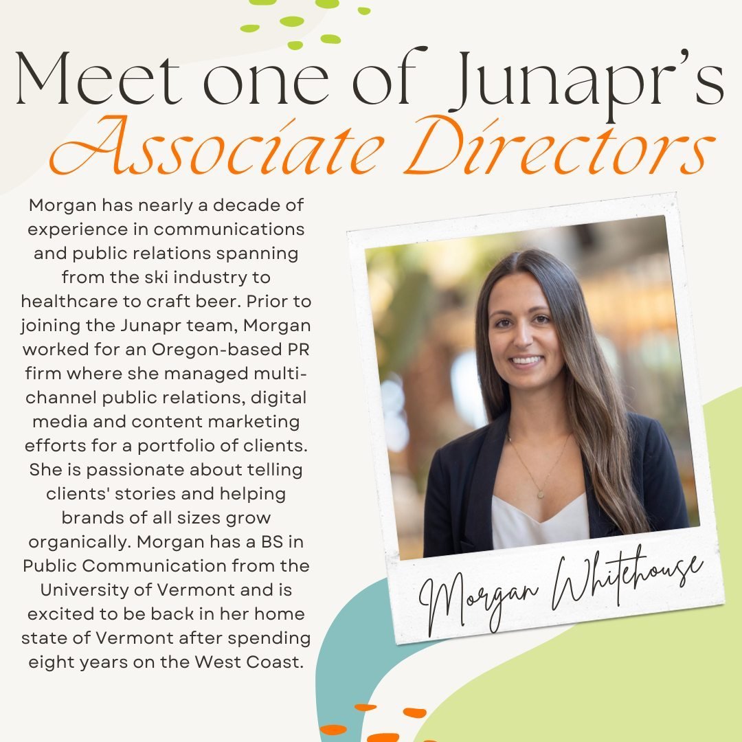 Introducing Morgan Whitehouse, one of our exceptional Associate Director at @junaprcommunications. Celebrating our #UnsungHero! Let's hear it for Team #Junapr! 💫