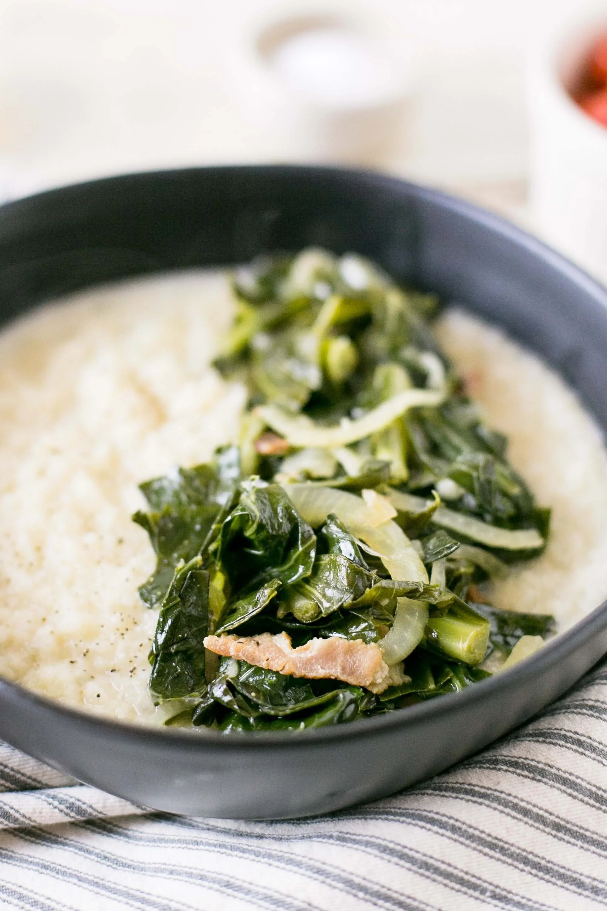 Bowl of classic collard greens
