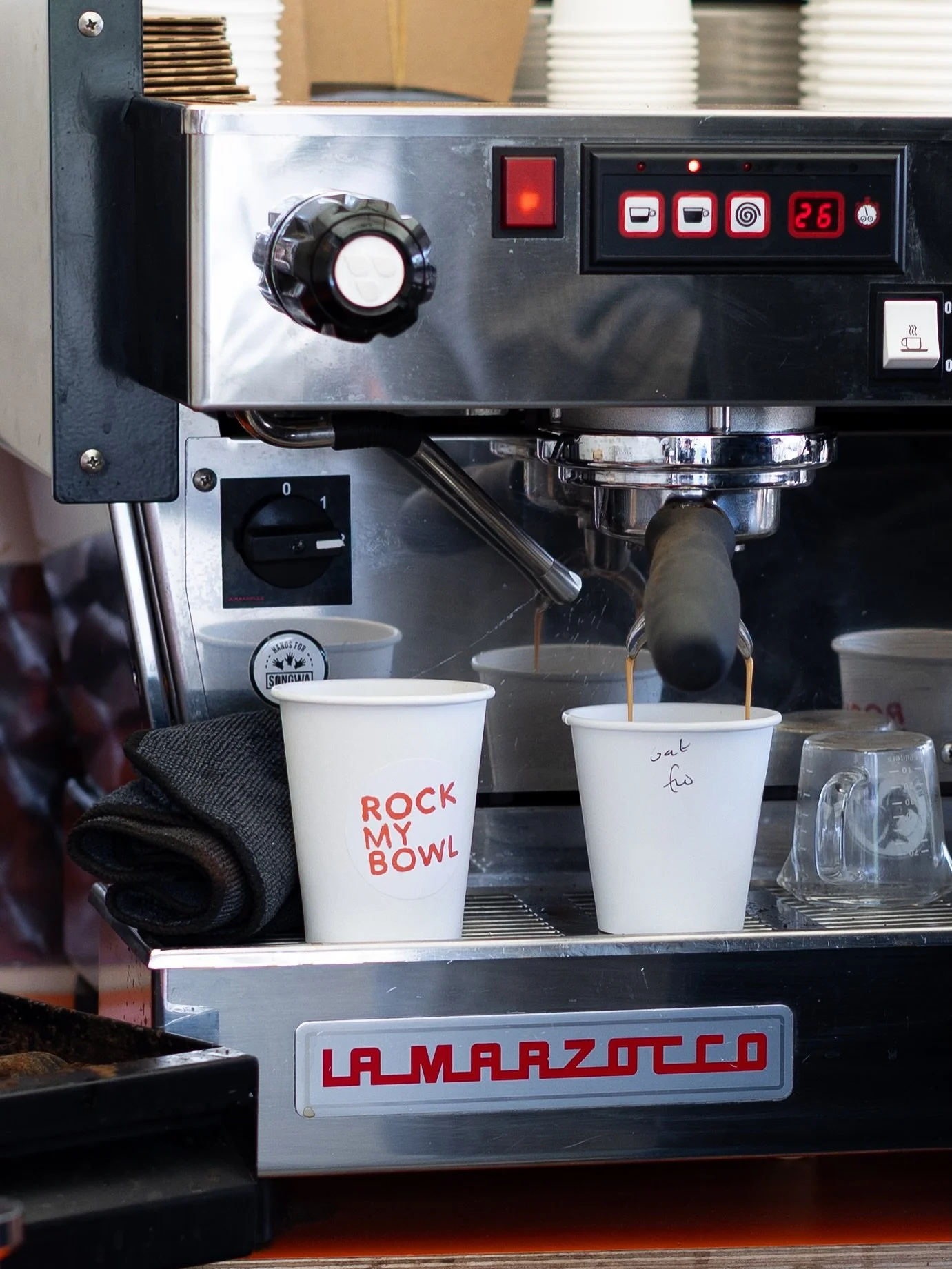 Taking a little moment to share some snaps I took for @rockmybowl a few months ago with @cherrycicelyguitar and her mad coffee skills! 🪩 

Today marks 2 years of Sunshine Saturdays, Rebecca took the plunge to buy a coffee van very much in need of so