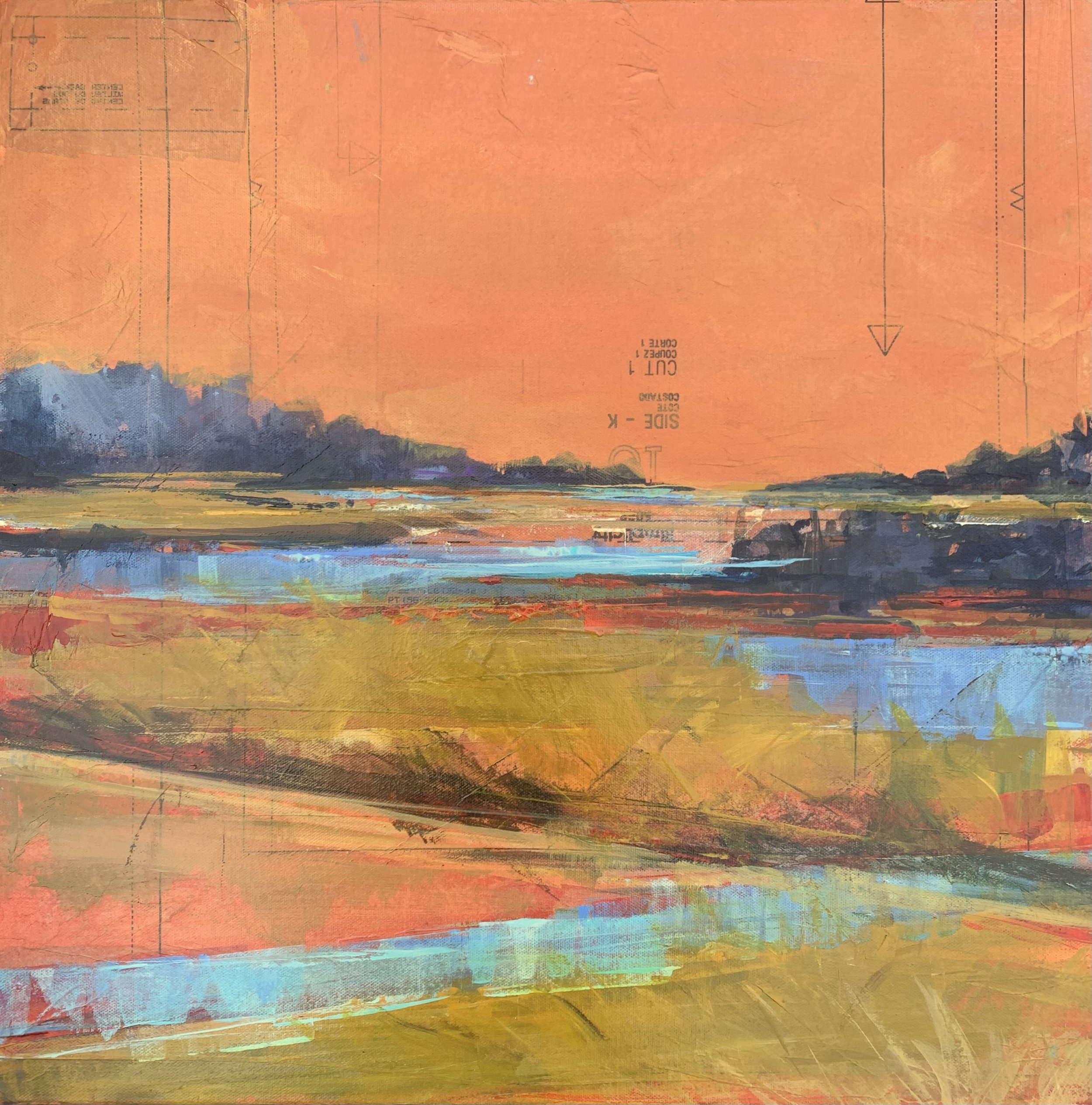 Orange Dawn 20"x20" $500