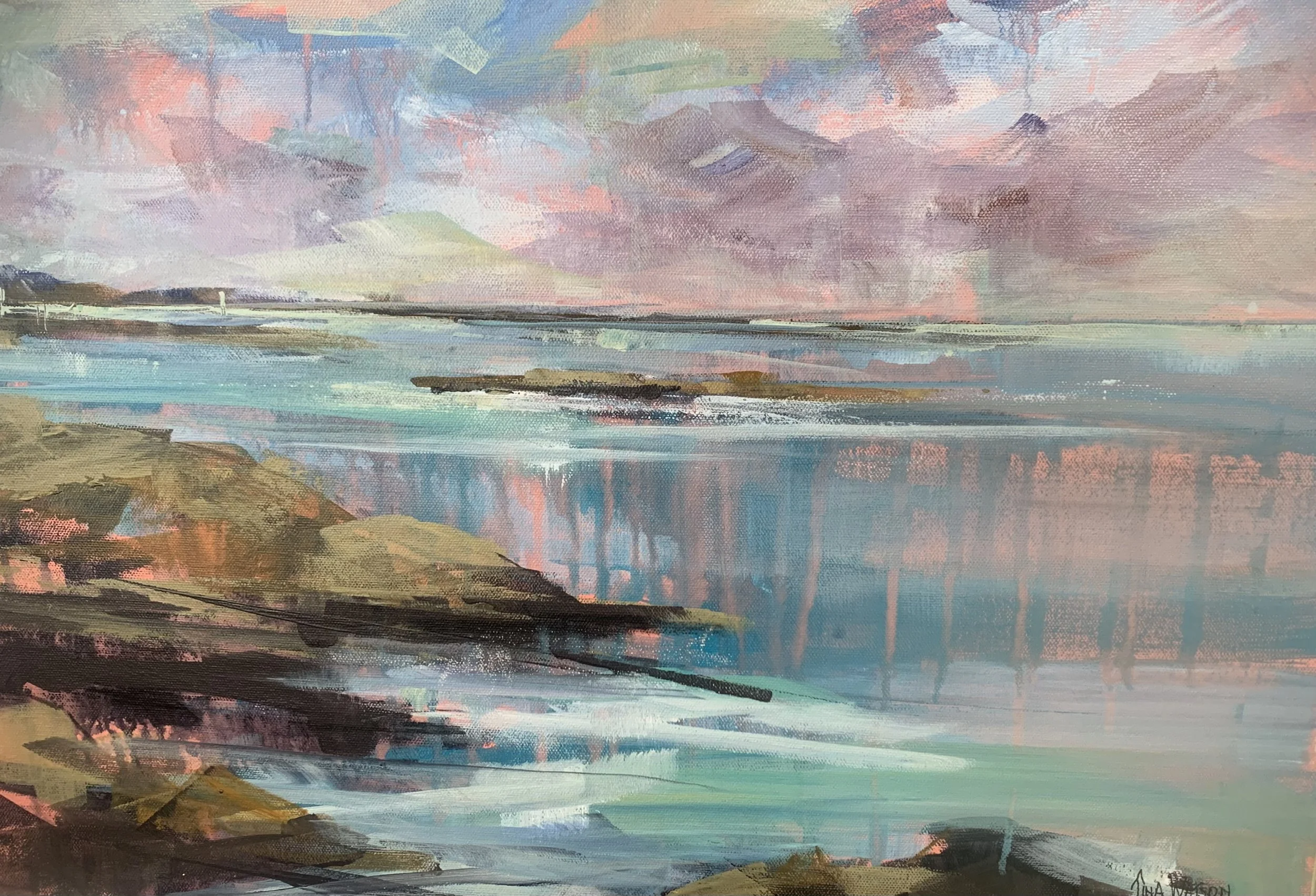 Pink Horizon 18"x24" $500