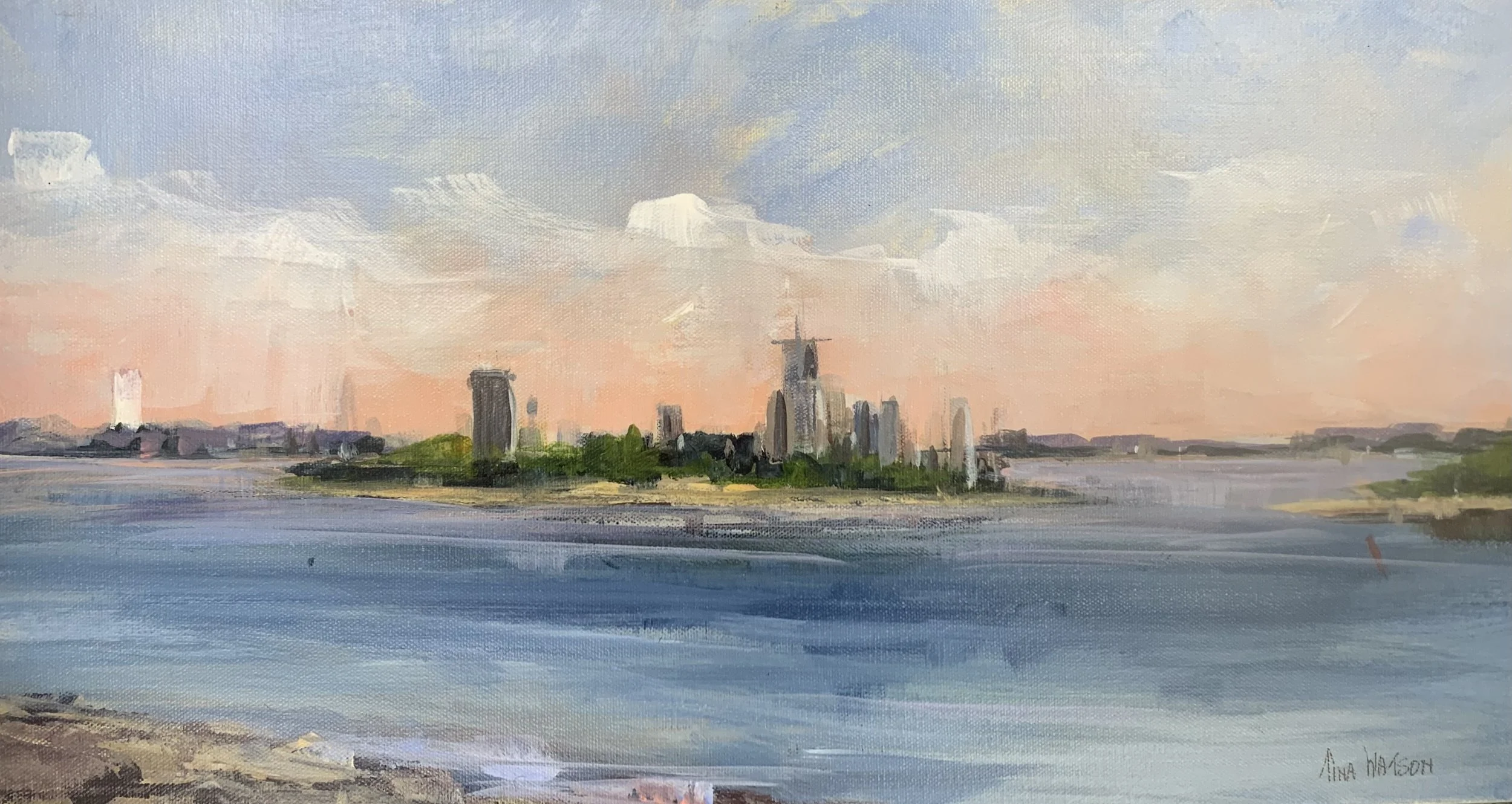 City Scene 12"x24" $450