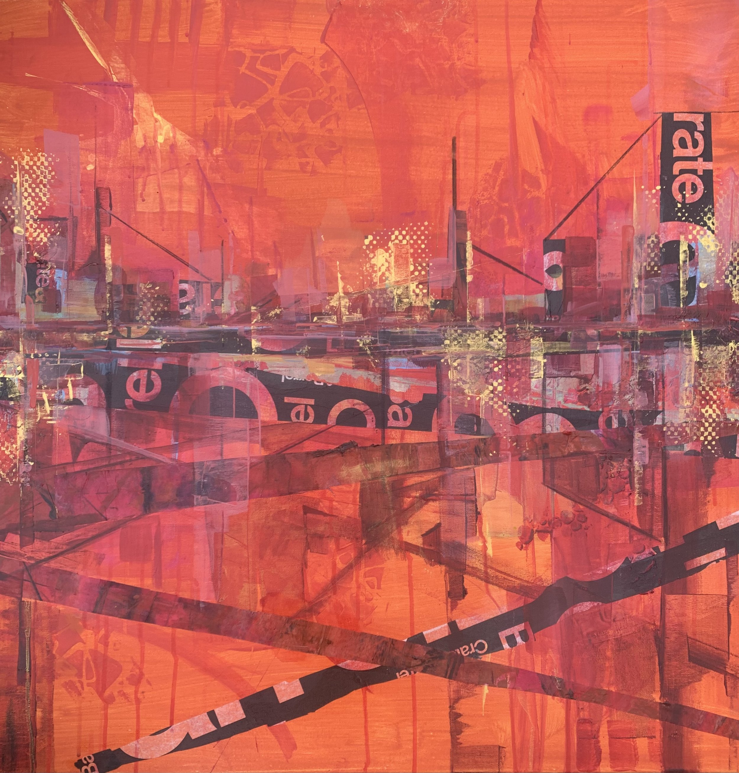 Red Sky 30"x30" $900