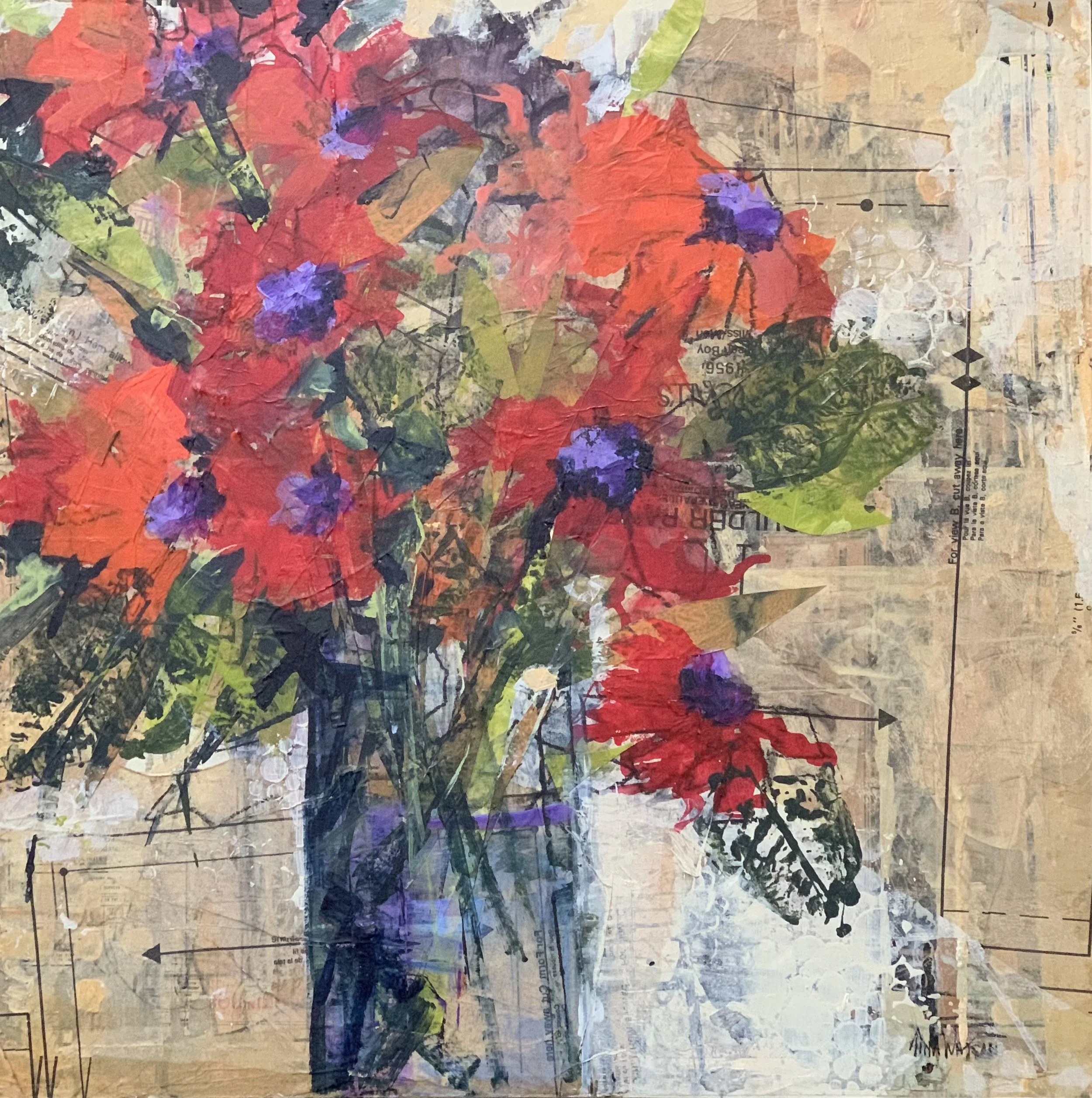 Poppies 20"x20" $500