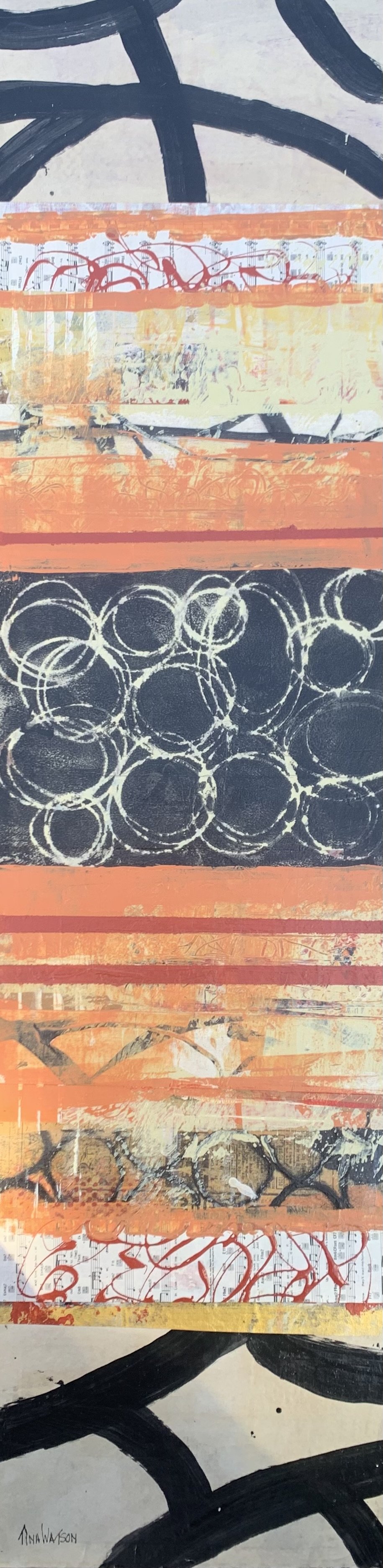 Orange Totem 12"x48" $600