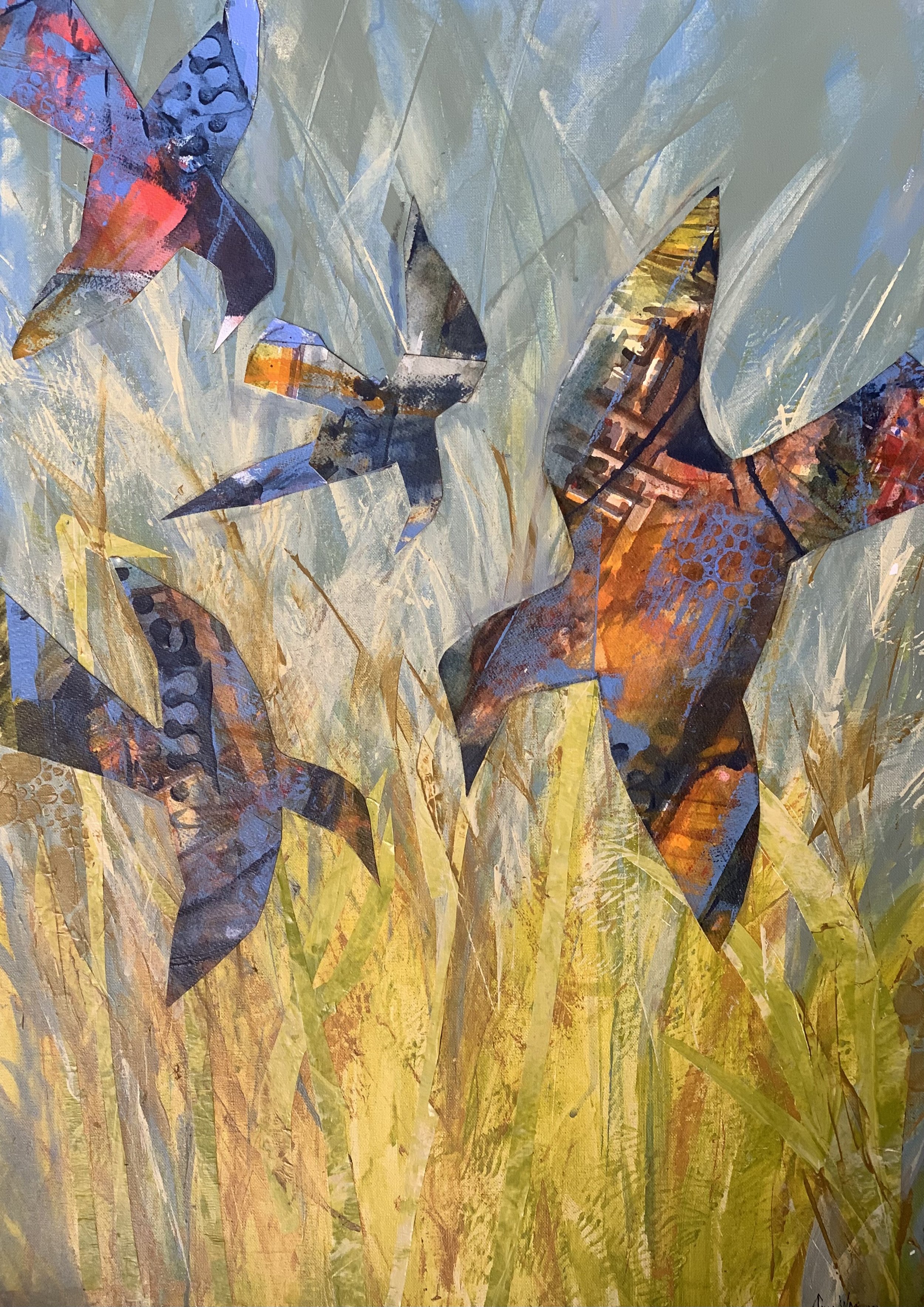 Flock of Birds 24"x36" $900