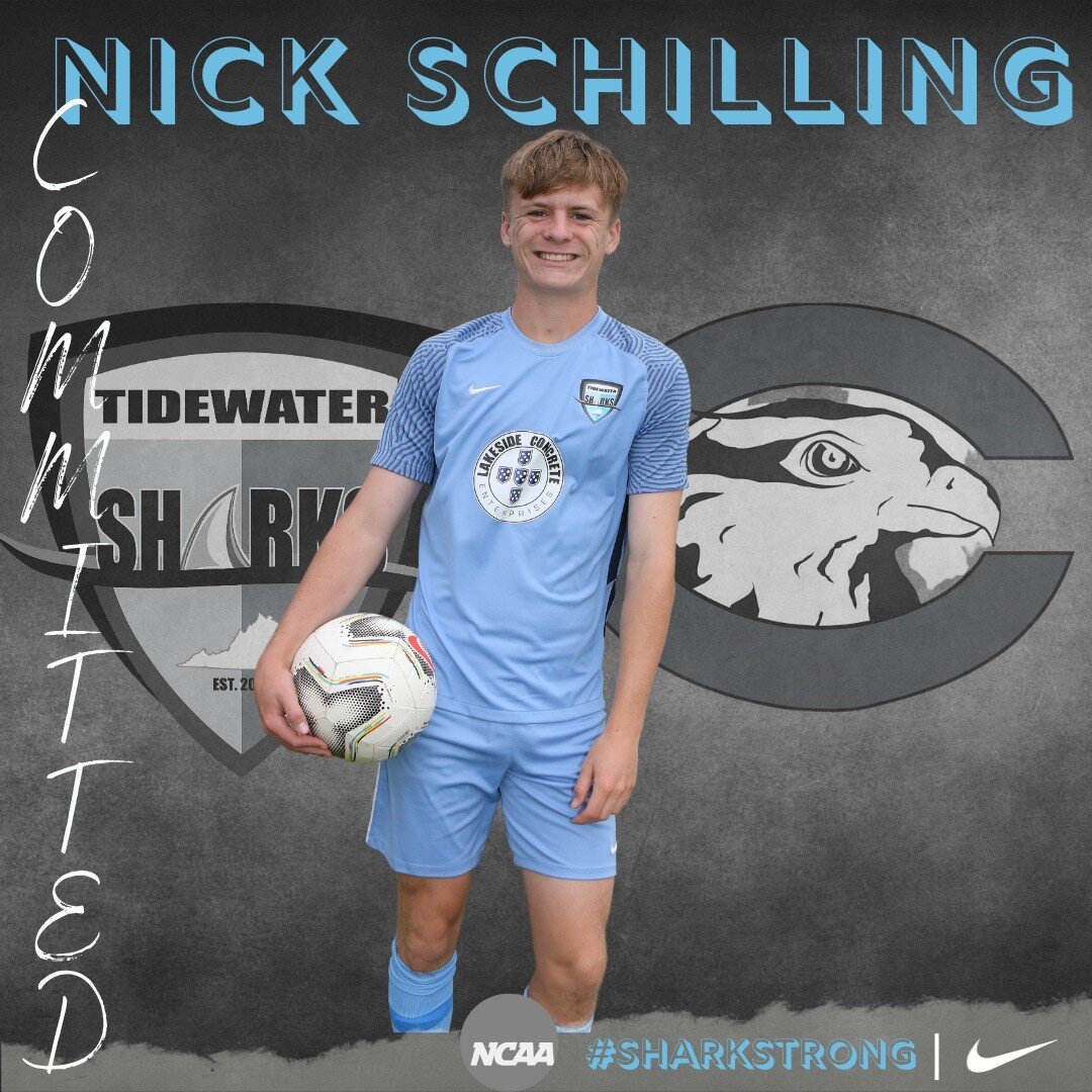 Congratulations to Nick Schilling on his commitment to play NCAA D2 at Chowan University!

Nick began as a Yorktown Football Club players and joined over with Tidewater Sharks when the two clubs partnered. Nick was a staple of our oldest boys' teams 