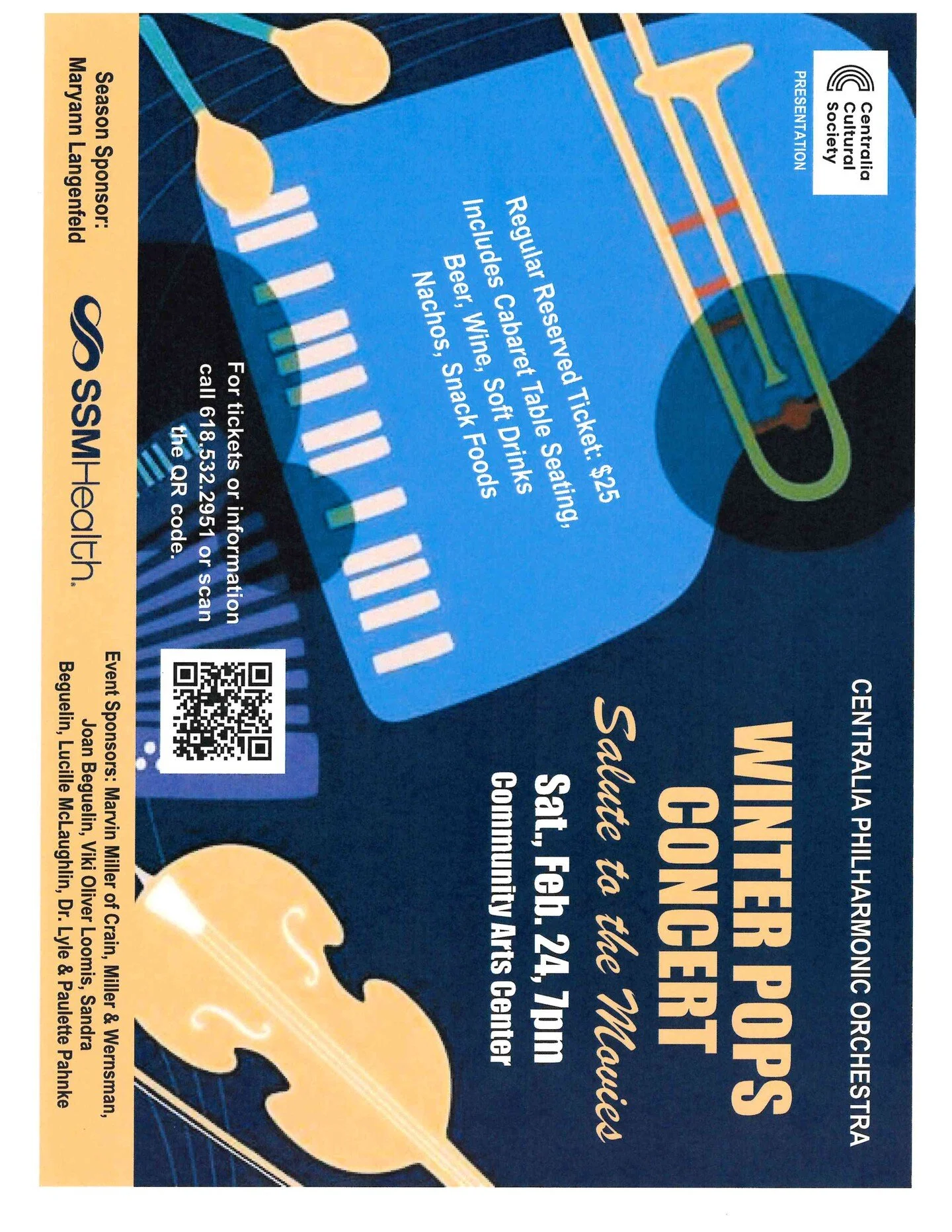 ESCAPE THE WINTER BLUES WITH THE ORCHESTRA&rsquo;S POPS CONCERT
Are you in the middle of the winter doldrums? Tired of the cold temperatures and gray skies?
Then, let the Centralia Philharmonic Orchestra be your escape with the Winter Pops Concert on