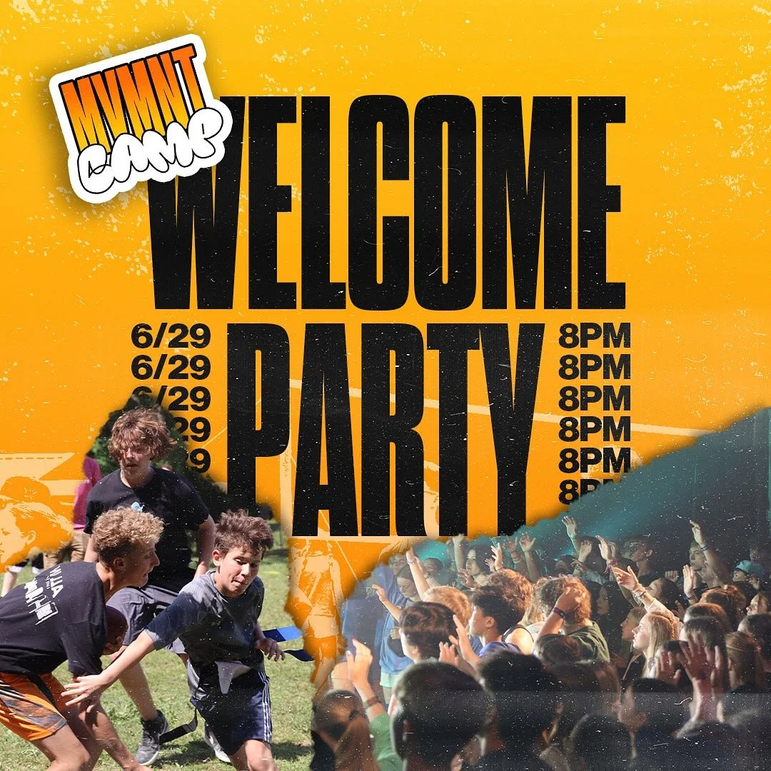 Welcome Party. Tonight.
Kickoff to the best. week. ever.
Just get here.

#TheMVMNTCamp #TheMVMNT #bestweekever