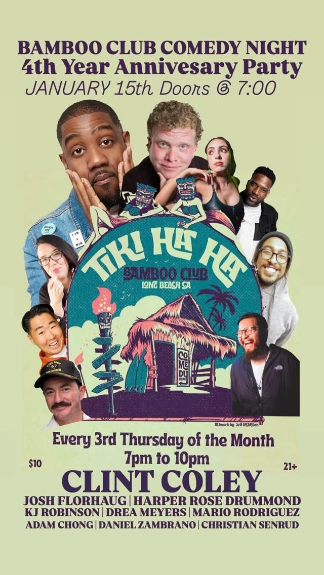Tiki Ha Ha Monthly Comedy show 