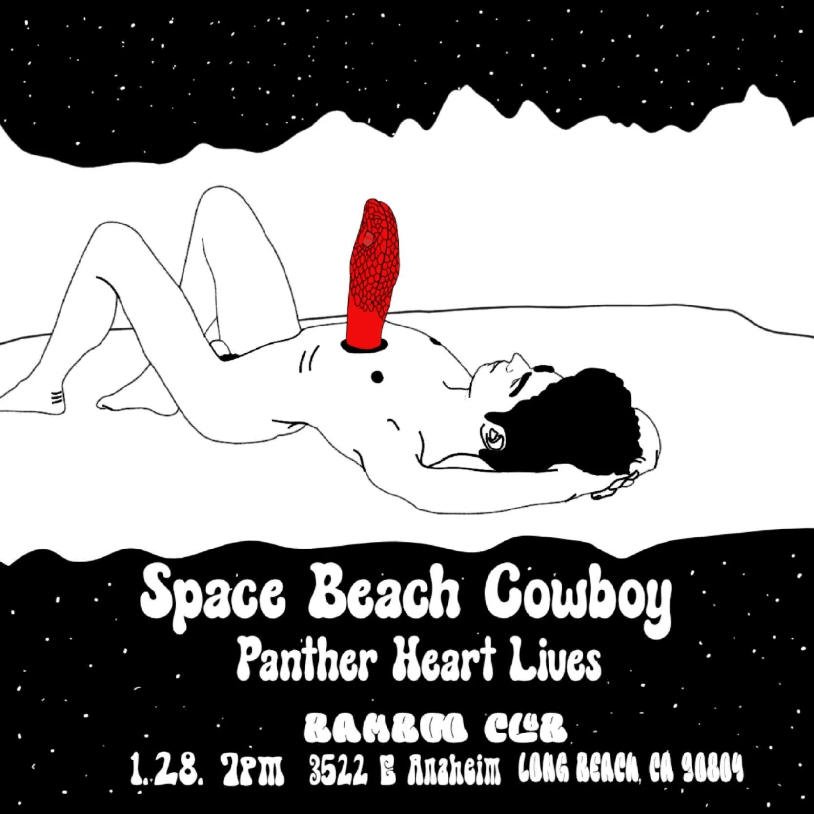 Space Beach Cowboy & Panther Heart Lives 