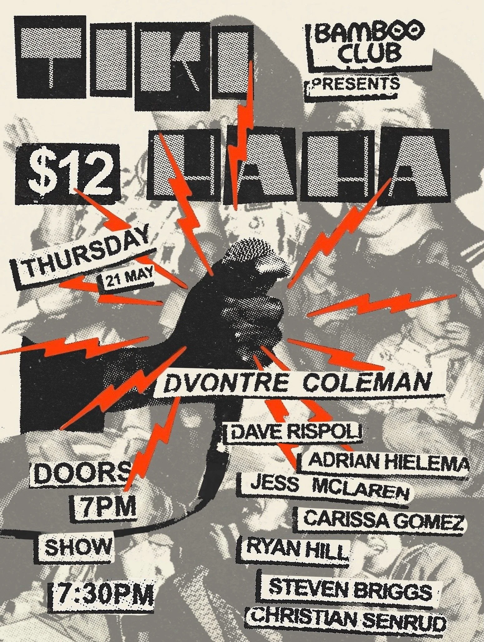 Tiki Ha Ha Monthly Comedy show 