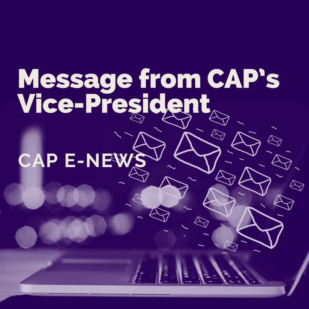 Message from CAP’s Vice-President