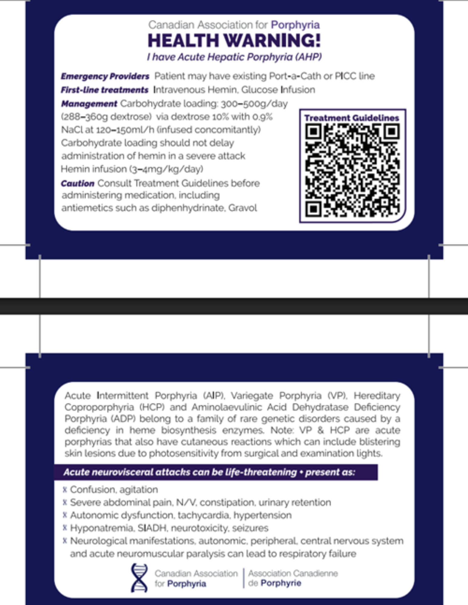 AHP Medical Treatment Card