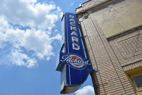 Exterior Packard sign