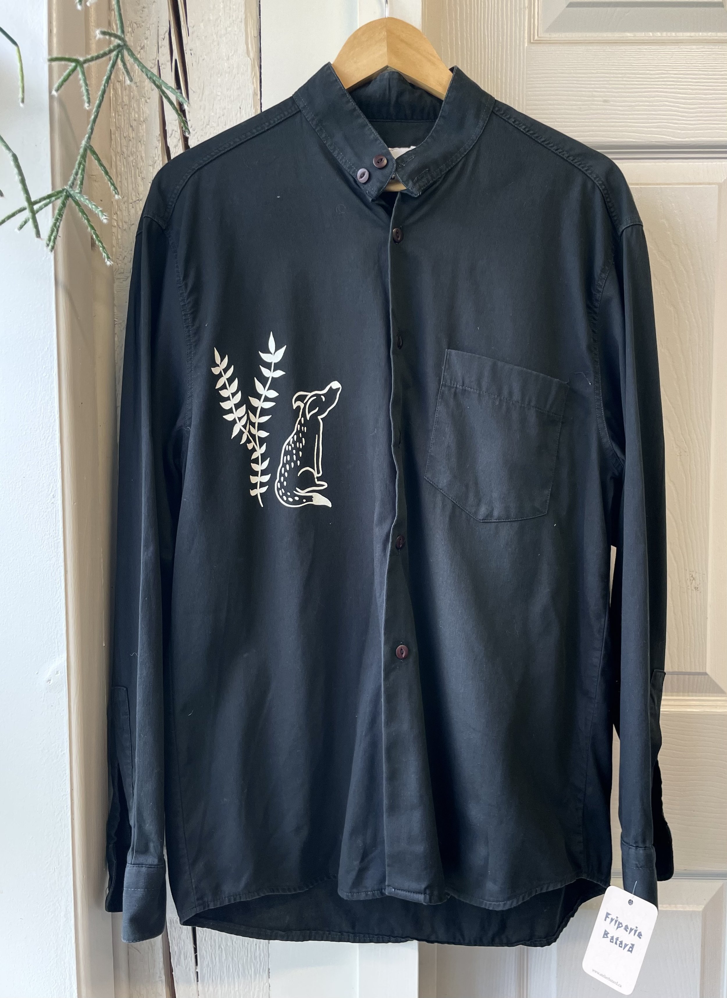 Chemise noire vintage - Large