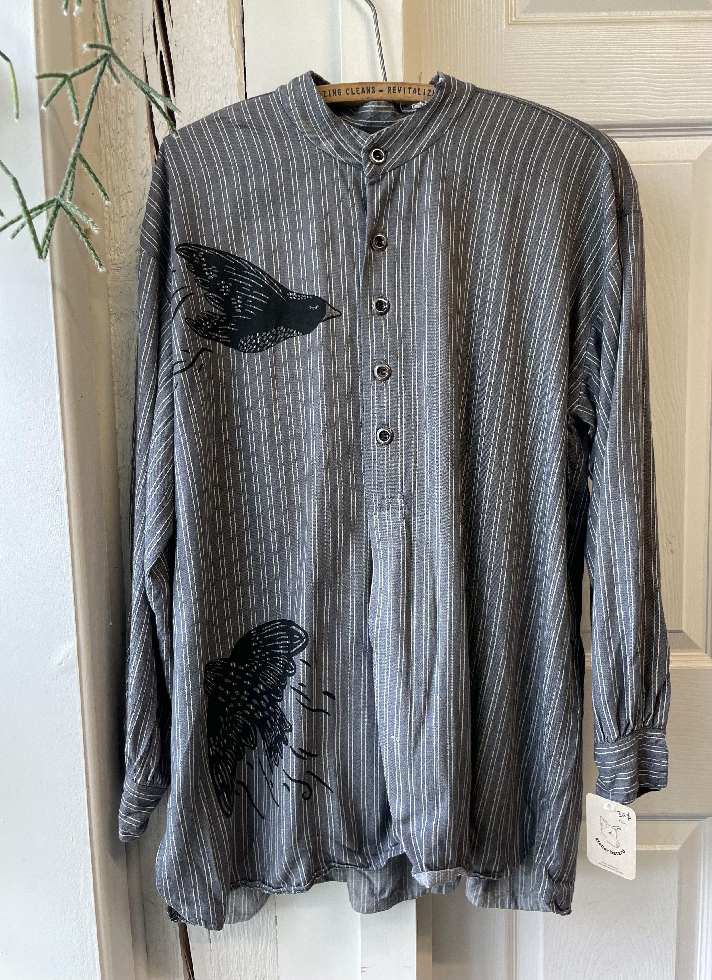 Chemise vintage à rayures - XL-XXL