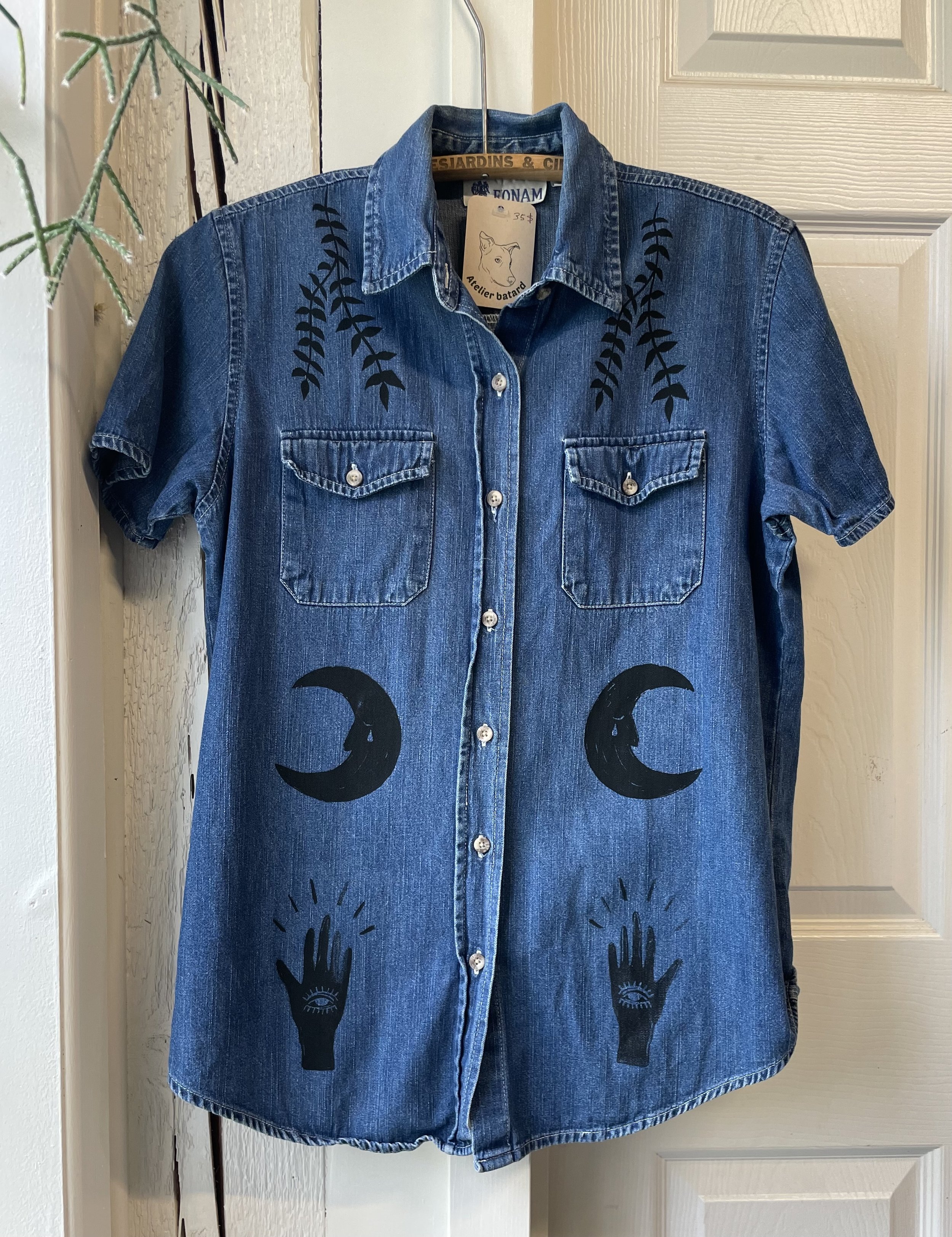 Chemise de jeans à manches courtes vintage - Petit