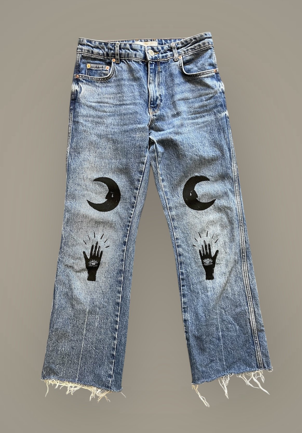 Jeans évasé mi-haut, taille 26