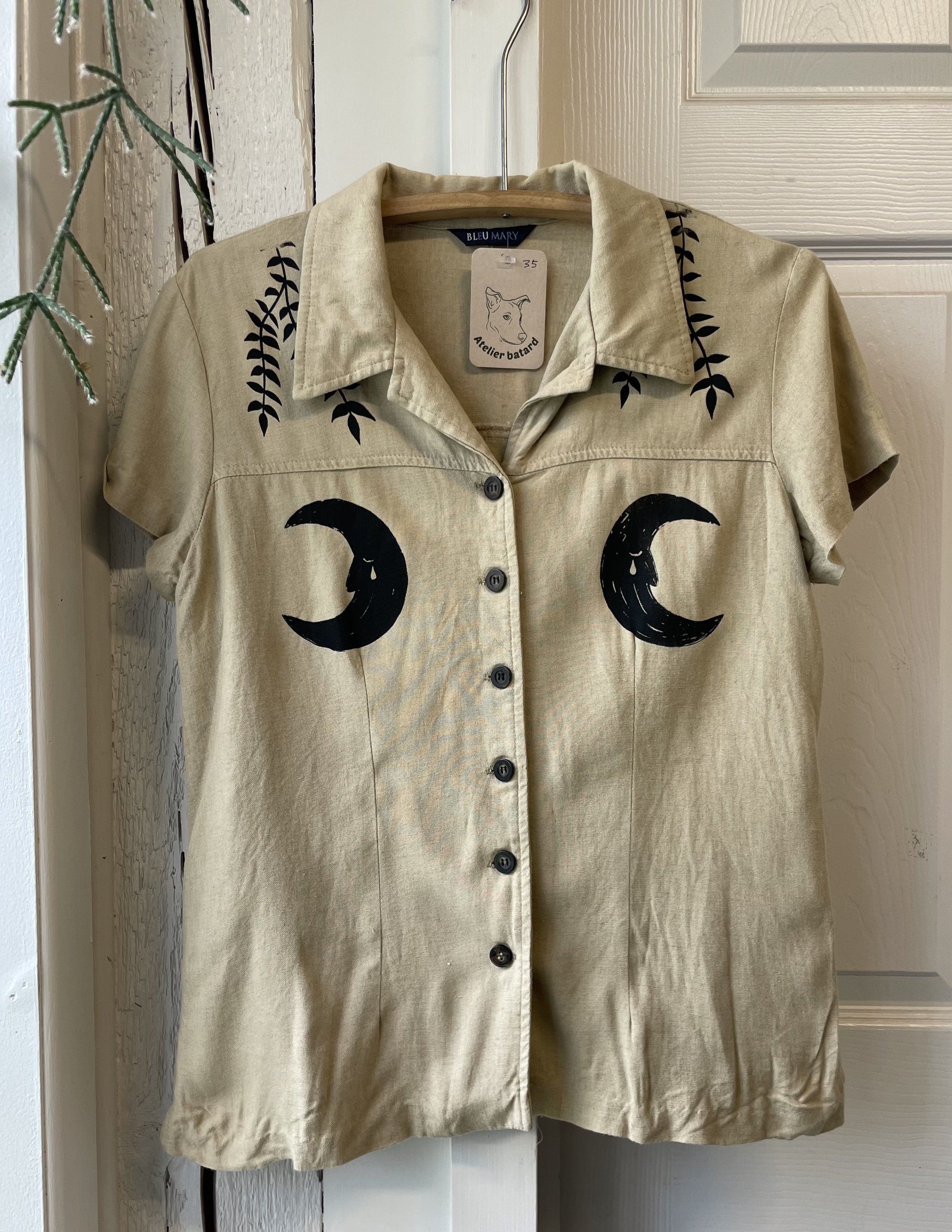 Chemise vintage lin & rayonne - Médium