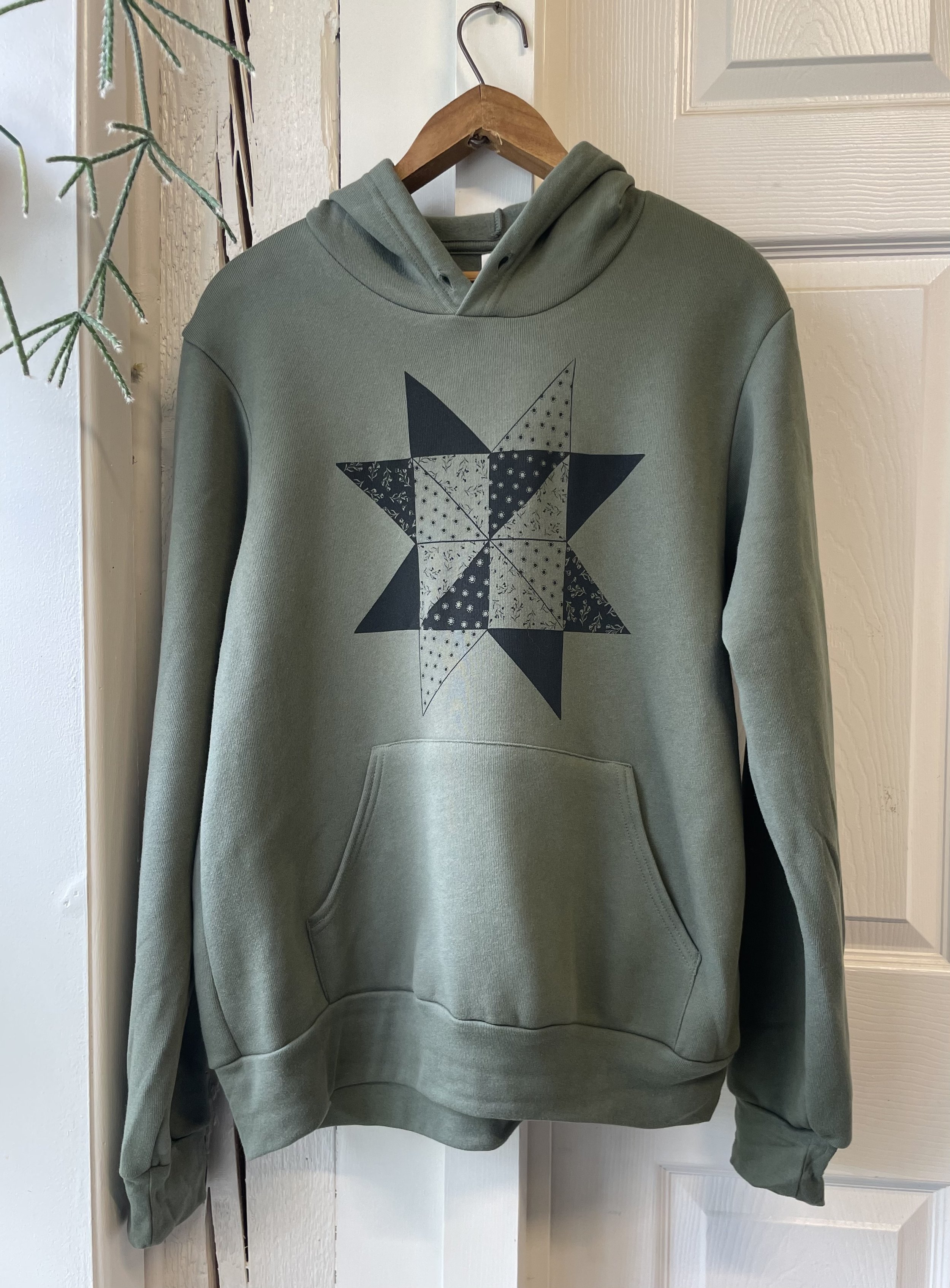 Hoodie vert armé - Médium