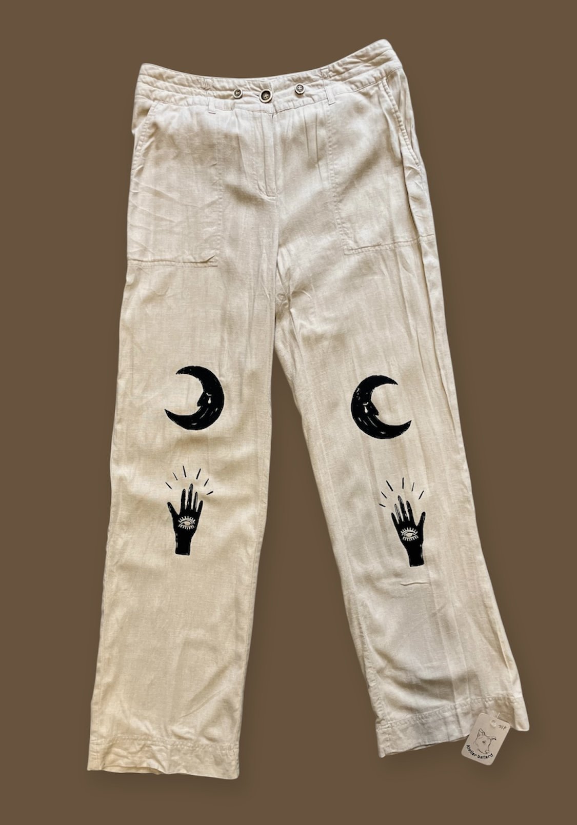 Pantalons en lin ample - taille 9