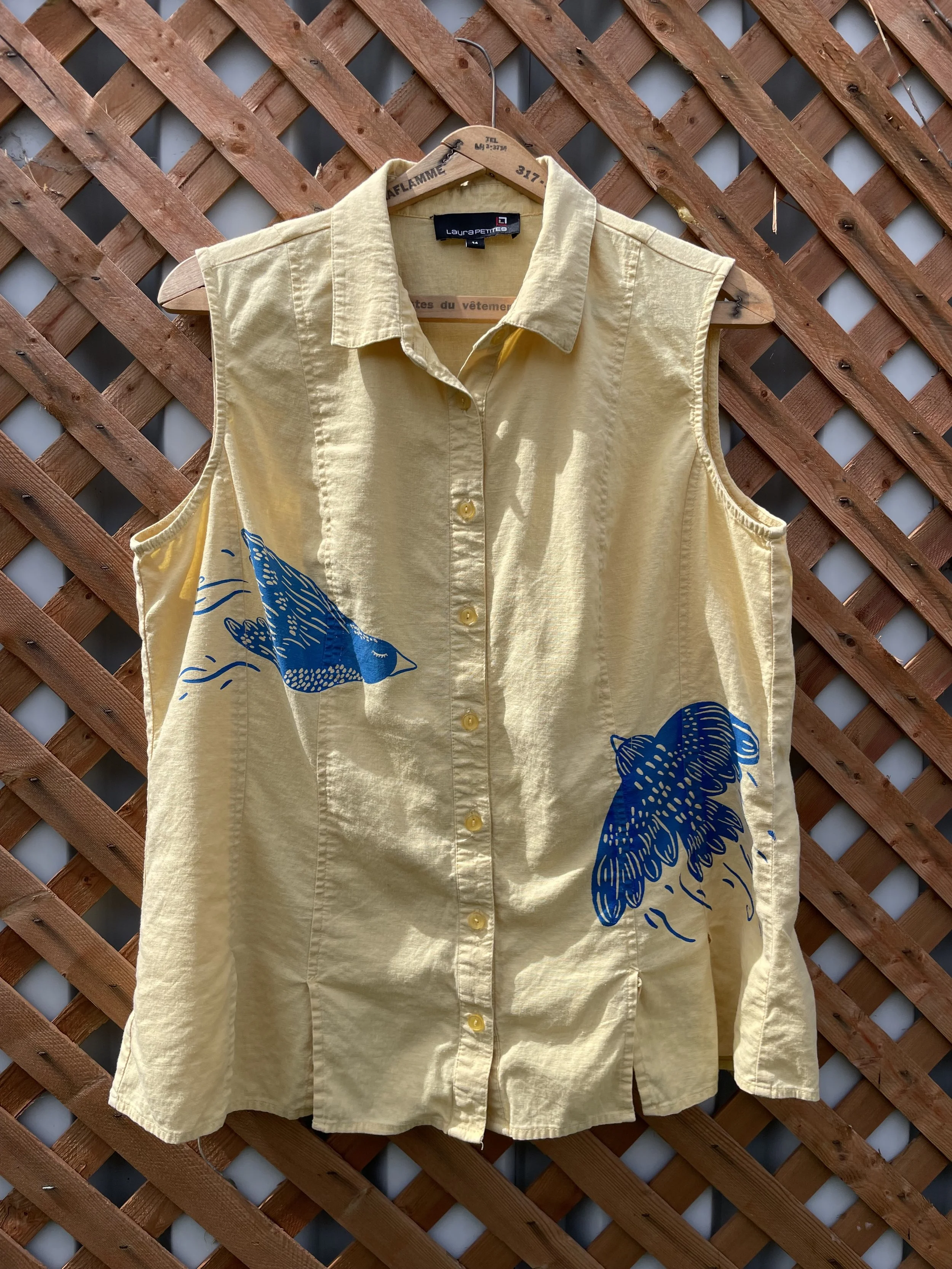 Chemise vintage en lin - Large (14)