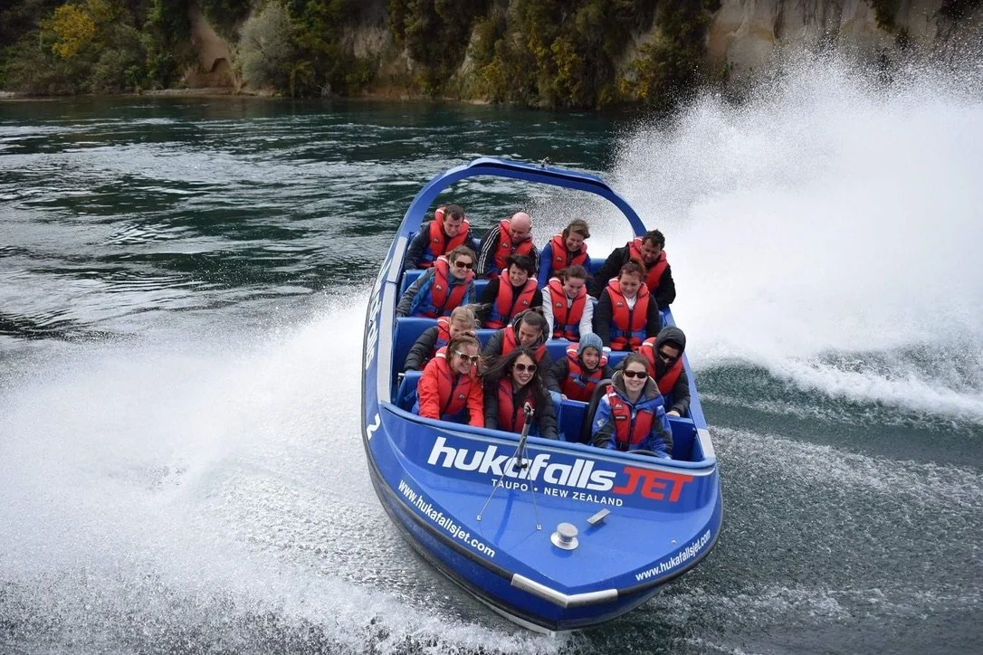 Riding a jet boat