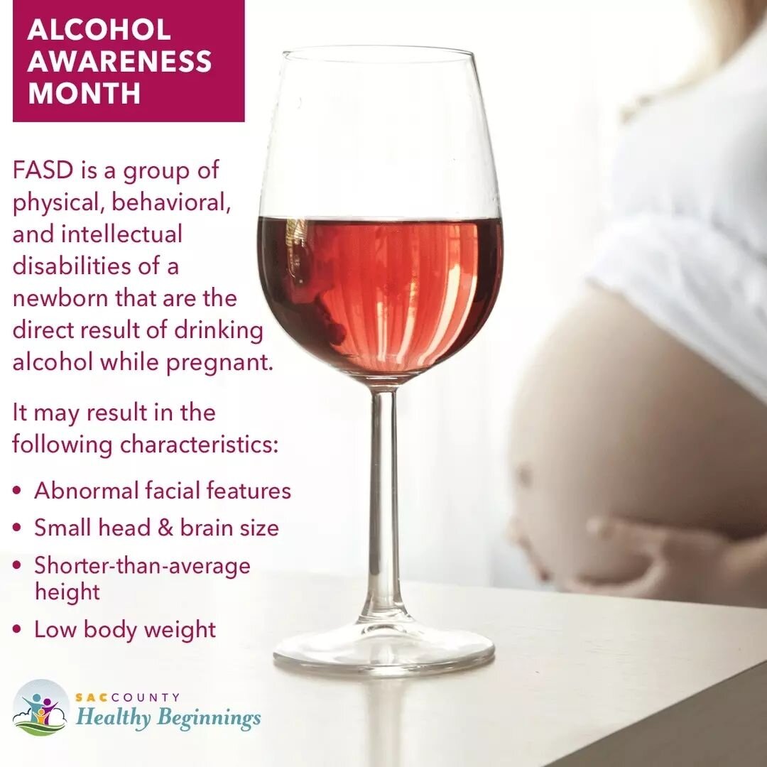 #AlcoholAwarenessMonth is the perfect time to learn about Fetal Alcohol Spectrum Disorder (FASD). FASD is the name given to a group of physical, behavioral, and intellectual disabilities of a newborn that are the direct result of drinking alcohol whi