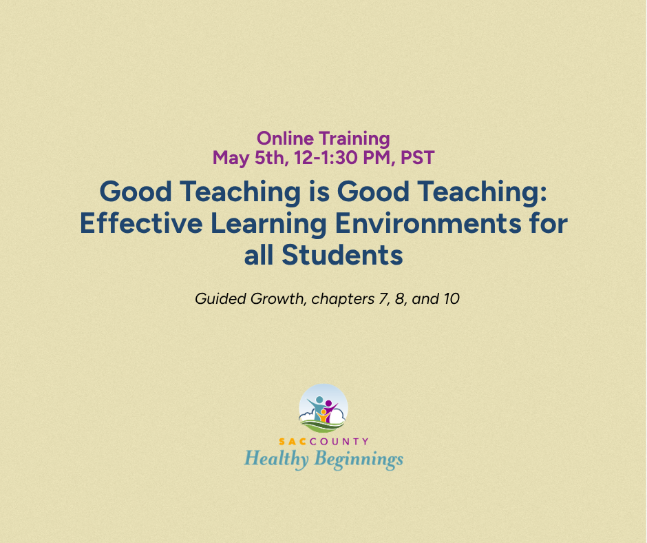 Good Teaching is Good Teaching: Effective Learning Environments for all Students
