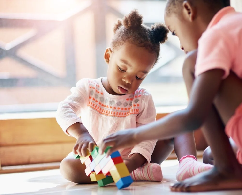 Baby playing with blocks | SACCounty Healthy Beginnings