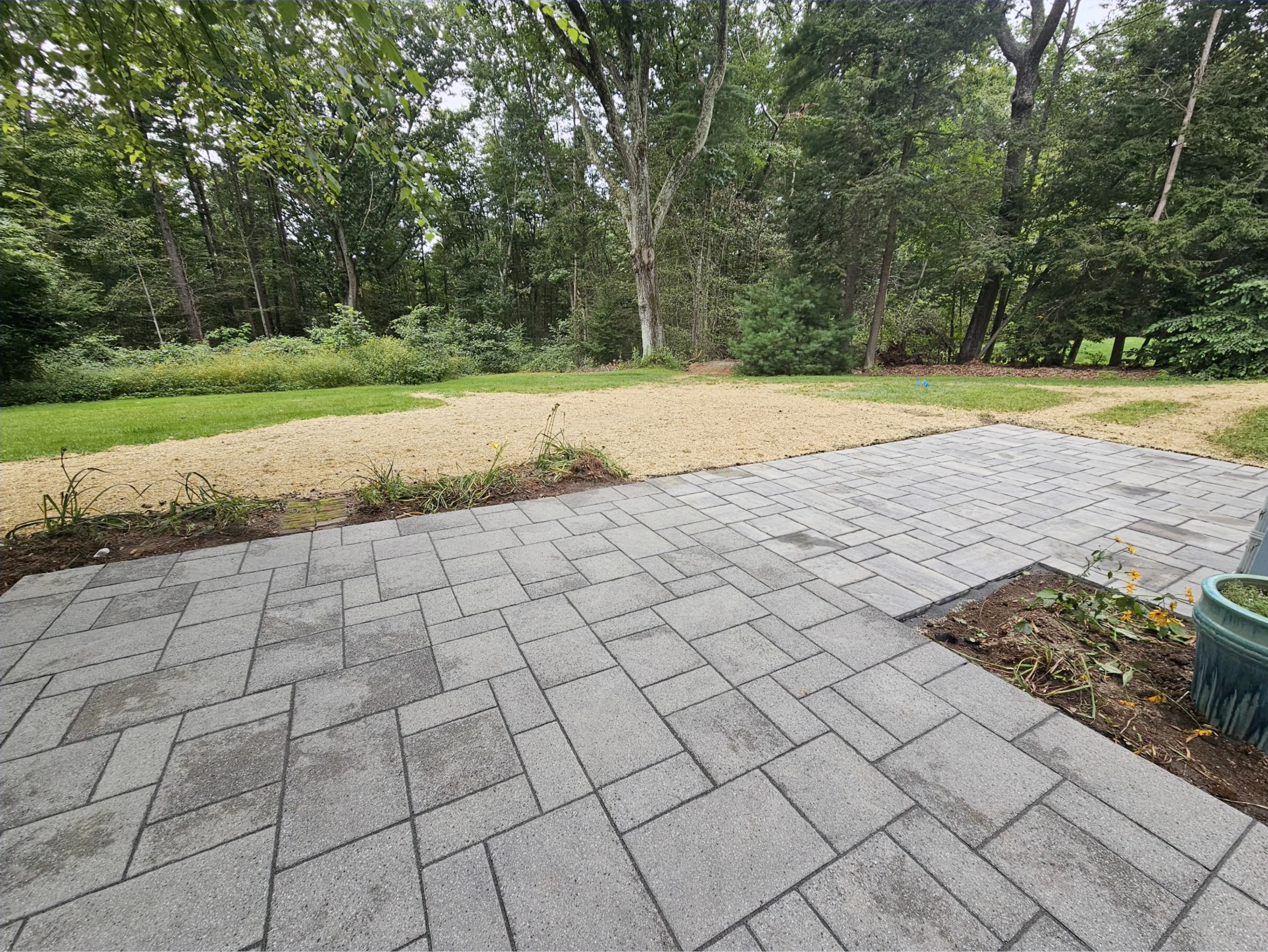 New install backyard patio view 1