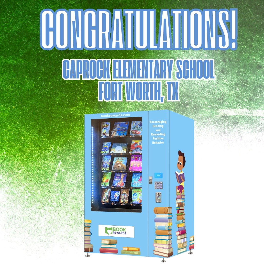 Congratulations to this week's winner of the Book Vending Machine at Caprock Elementary School!