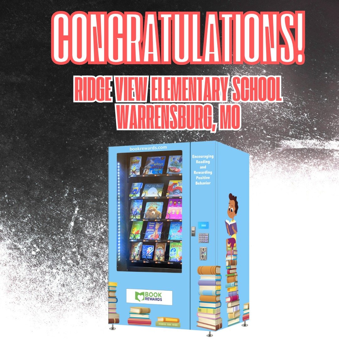 Congratulations to this week's winner of the Book Vending Machine at Ridge View Elementary School!