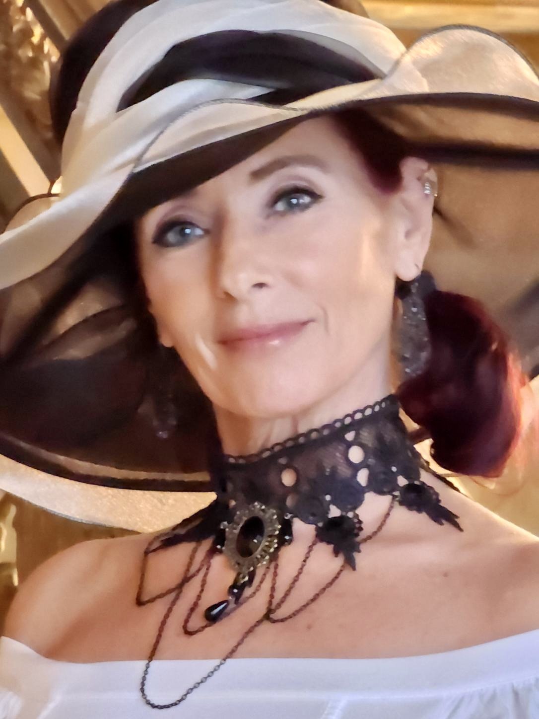 Donna at Marble House during a Gilded Holiday Book Signing
