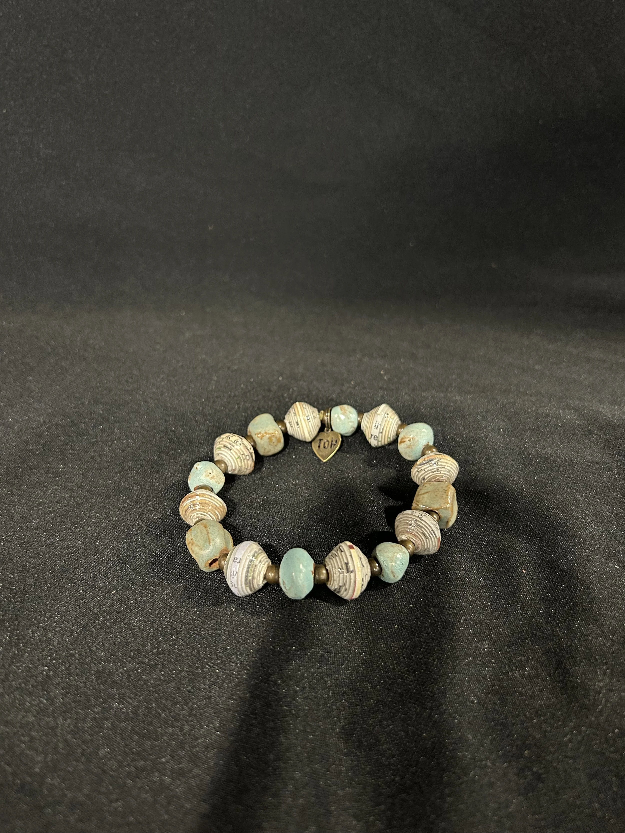 Turquoise and Gray Bracelet