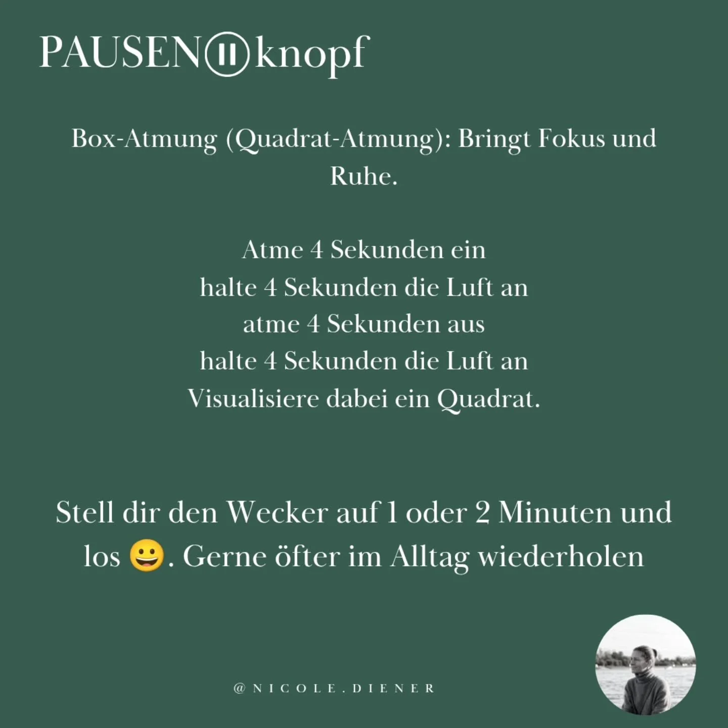 Struktur beruhigt nicht nur im Alltag &mdash; sondern auch in deinem Nervensystem.

Wenn alles schnell wird, Gedanken kreisen und dein K&ouml;rper innerlich &bdquo;hochf&auml;hrt&ldquo;, fehlt oft nicht Entspannung&hellip; sondern Rhythmus.

Die Box-