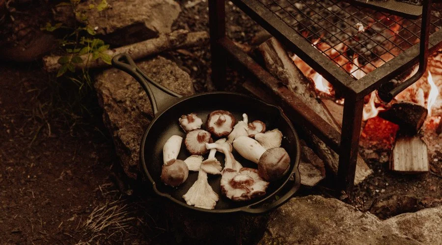 QoR Venues 42 Acres firepit cooking mushrooms.jpg