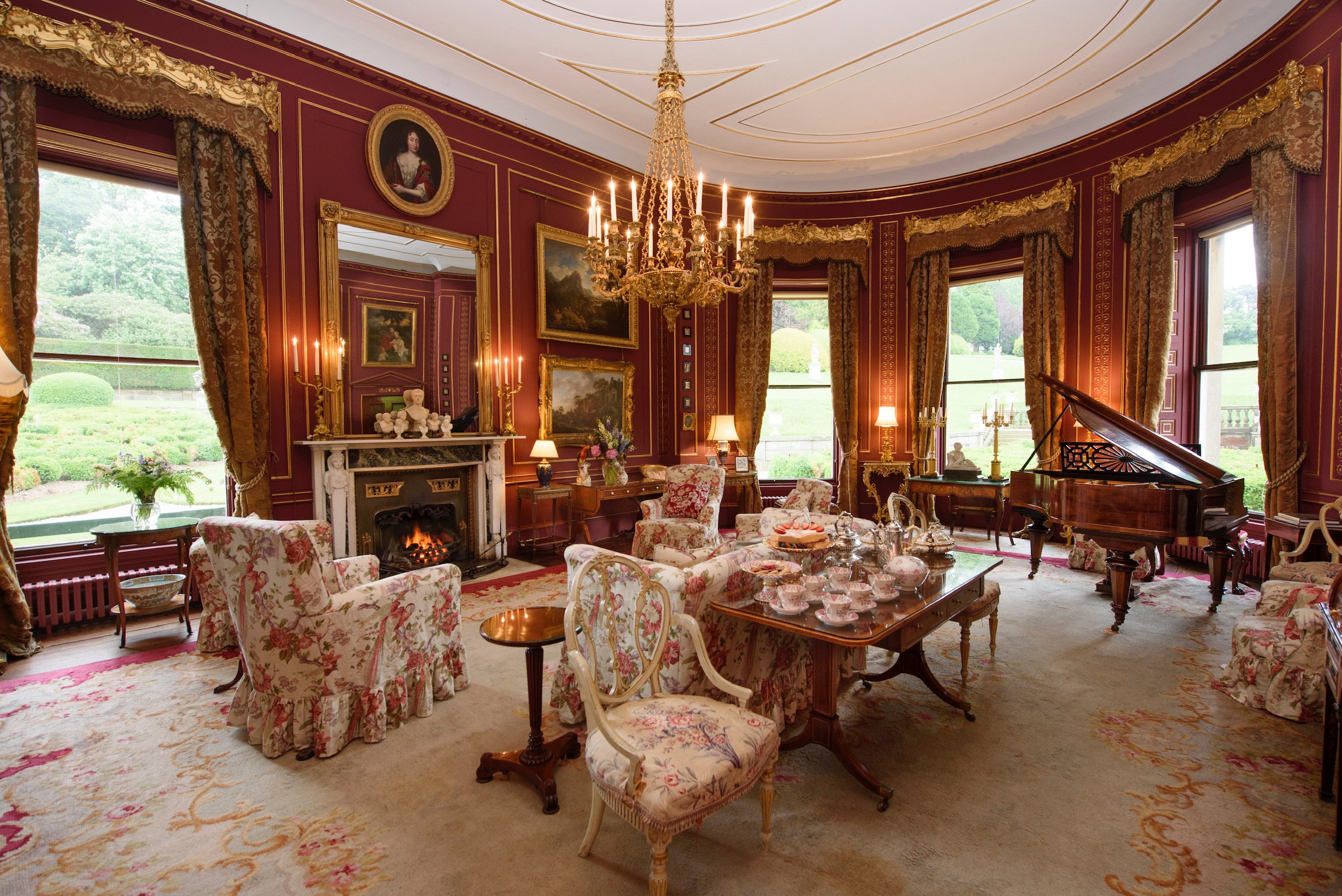 Broughton Sanctuary England red drawing room.JPG