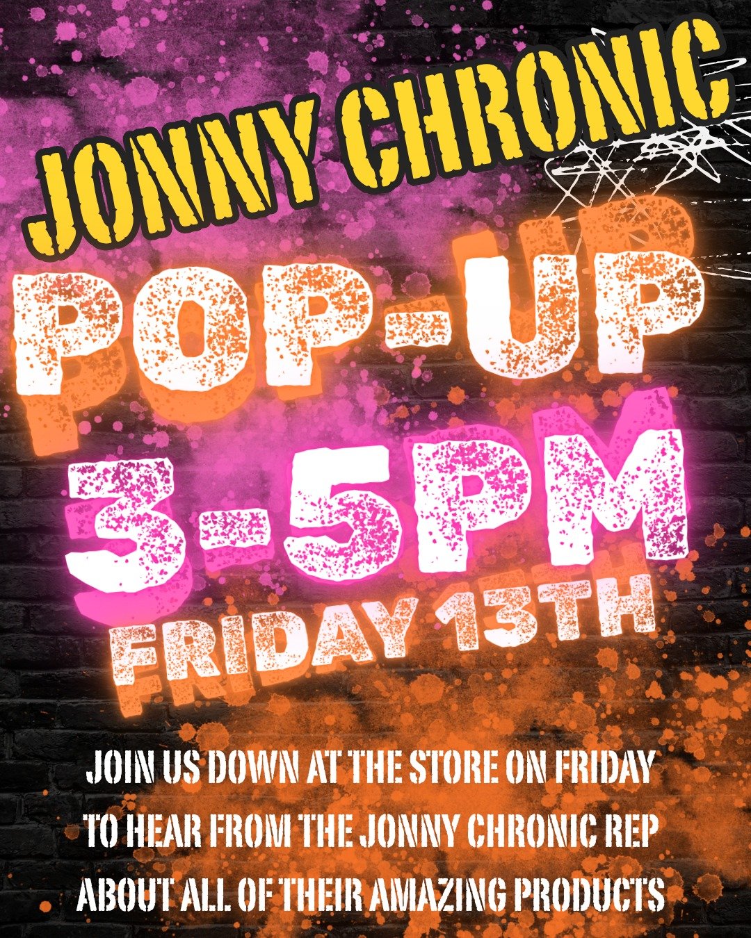 The pop-up is today!!🔥🔥 Come in and meet the Jonny Chronic Rep from 3pm - 5pm today!! Learn all things Jonny Chronic, enter the giveaway and more! 

 #naturallybongins #elevatedheadshop #cannabis #cannabiseducation #Cannadayz